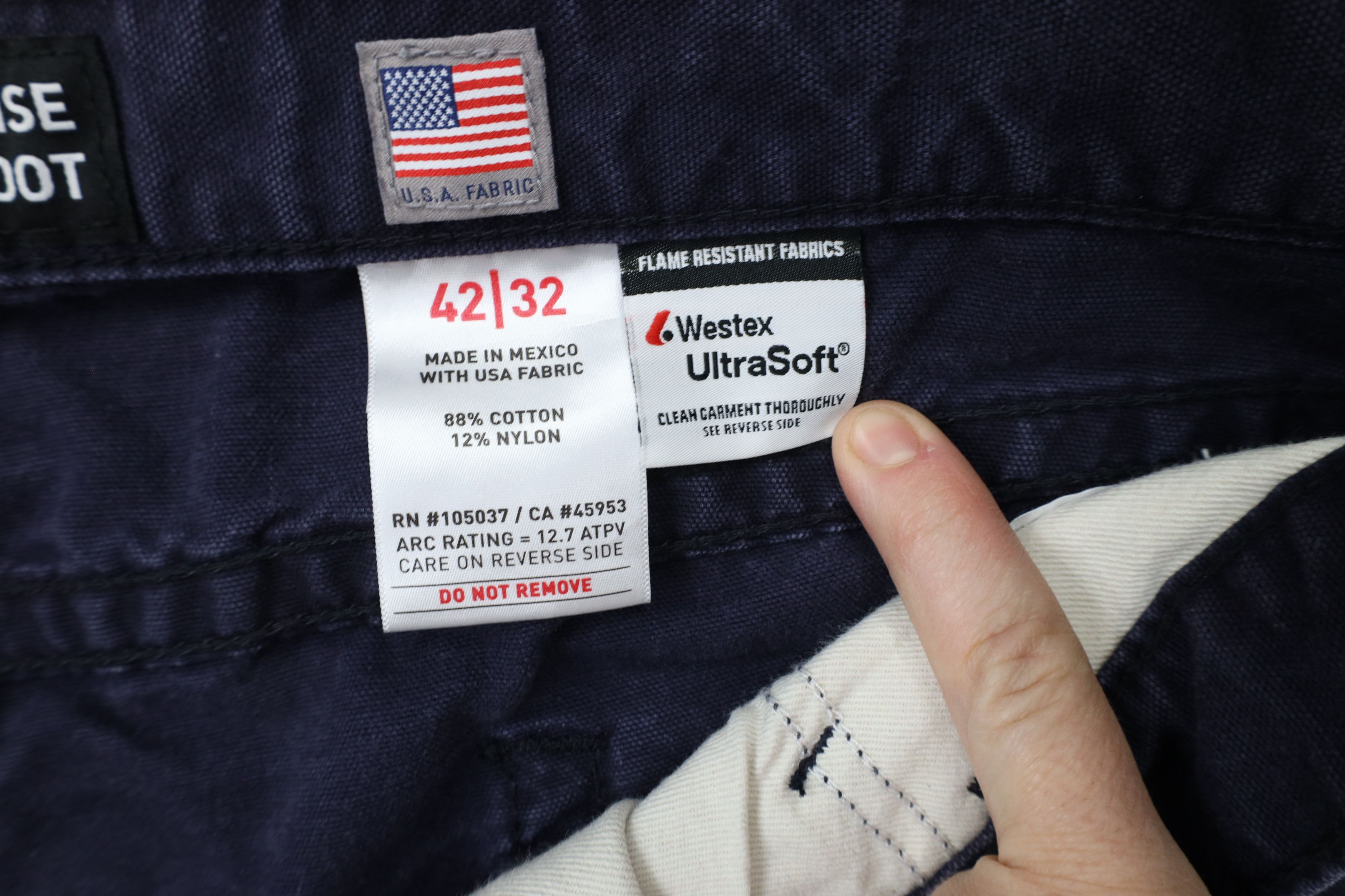 Ariat × Vintage Ariat FR Resistant Low Rise M4 Bootcut Canvas Pants Blue Size US 42 / EU 58 - 8 Thumbnail