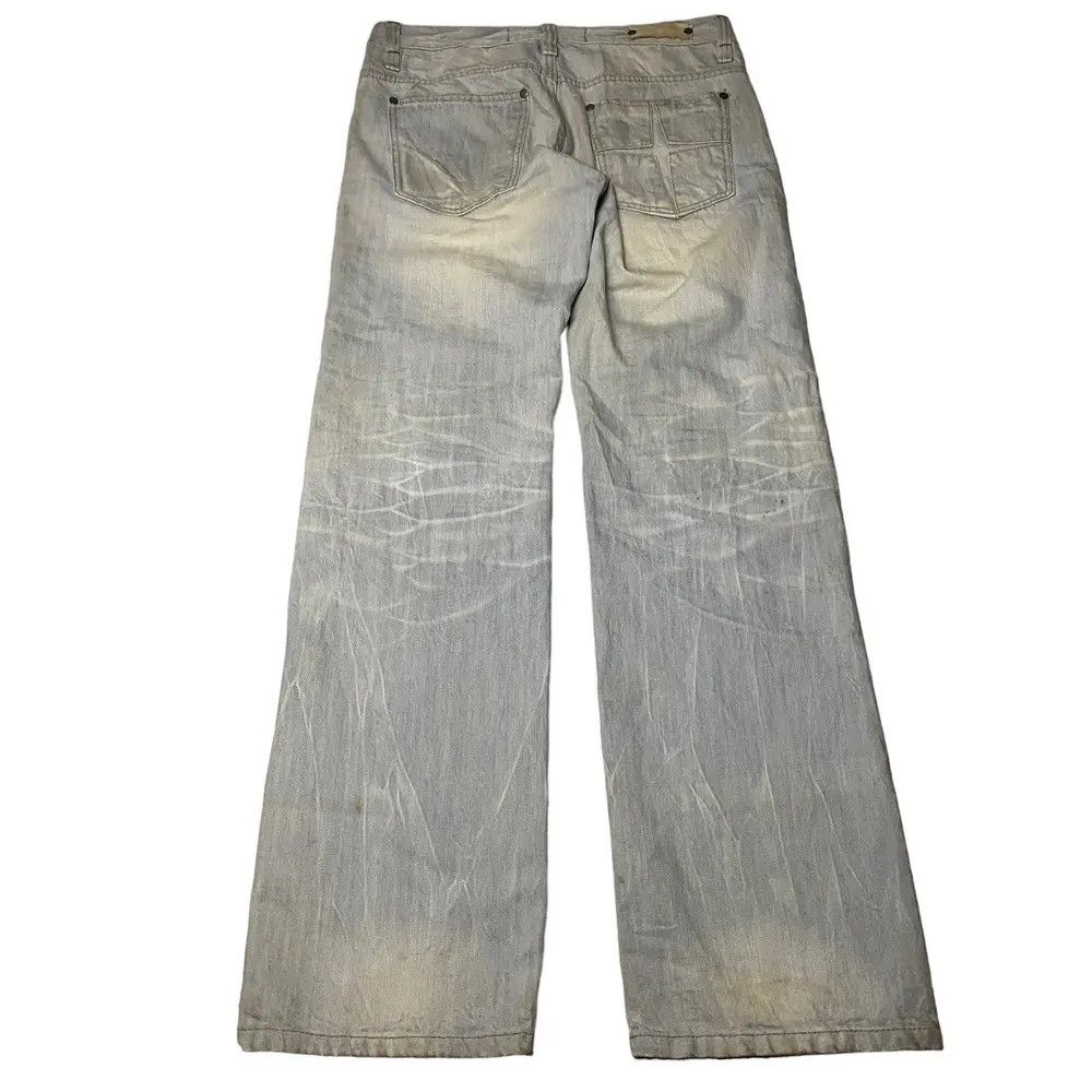 Vintage 2000's Blue Starnik Flared Mudwash StraightCut Jeans Size US 31 - 4 Thumbnail