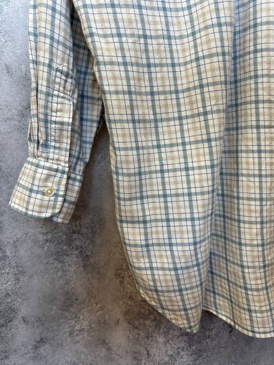 James Meade Flannel Plaid Shirt LS Cotton/Wool Button Up