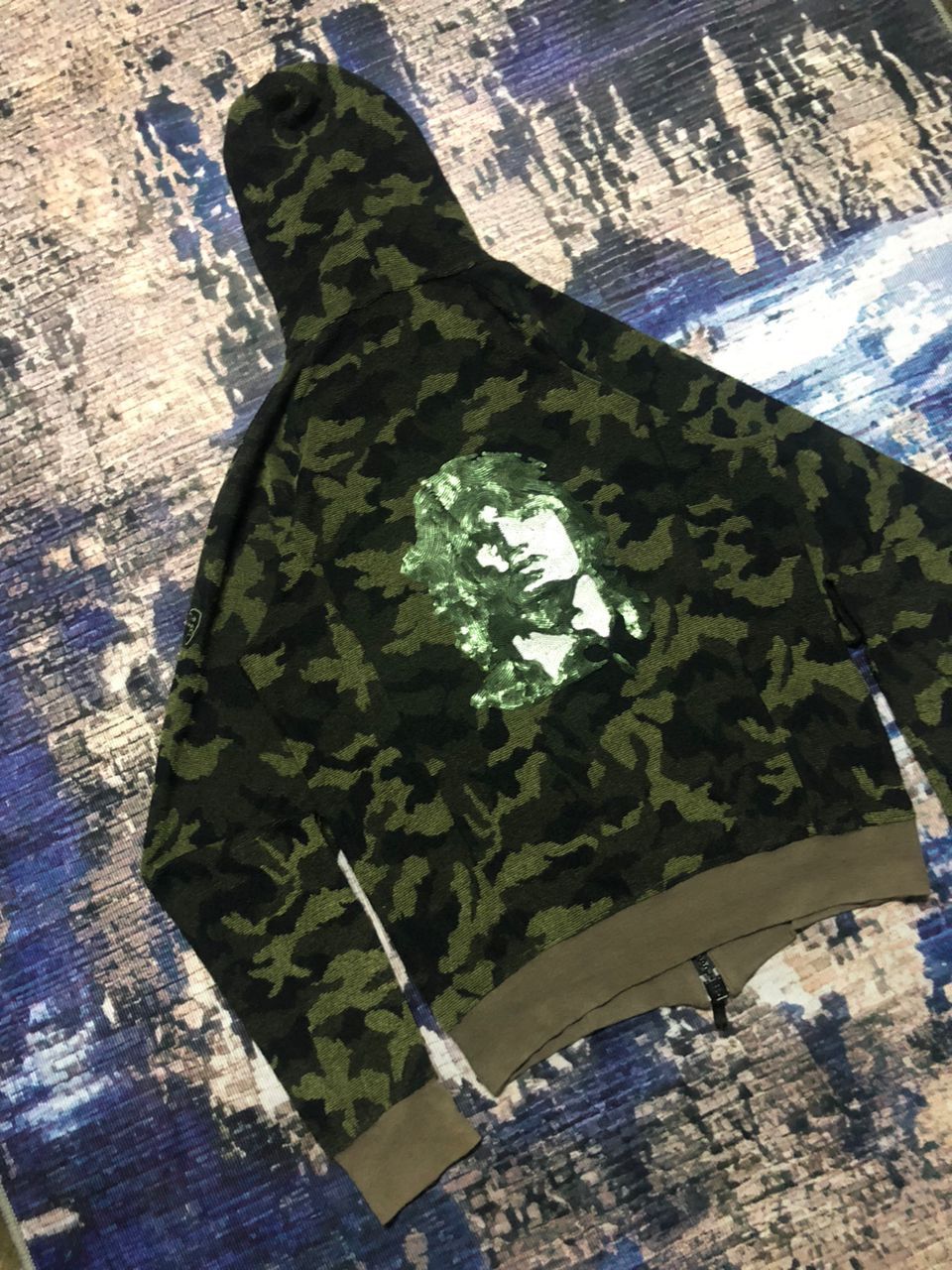 Japanese Brand Dartin Bonarpato Camouflage Hoodie Full Zip Velvet Size US M / EU 48-50 / 2 - 5 Thumbnail