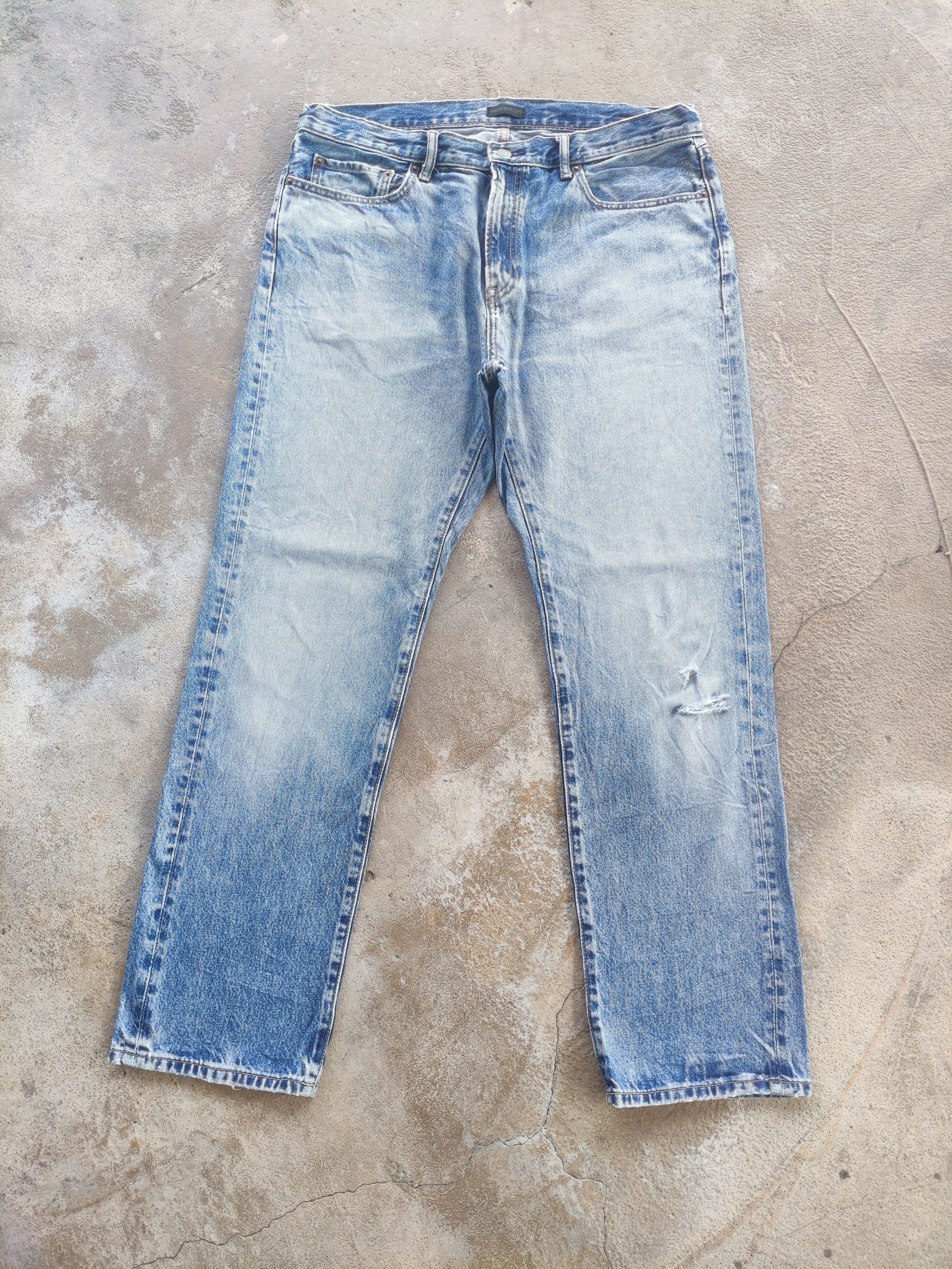 Japanese Brand Vintage Japanese Brand Faded Distressed Denim Pants Size US 36 / EU 52 - 1 Thumbnail