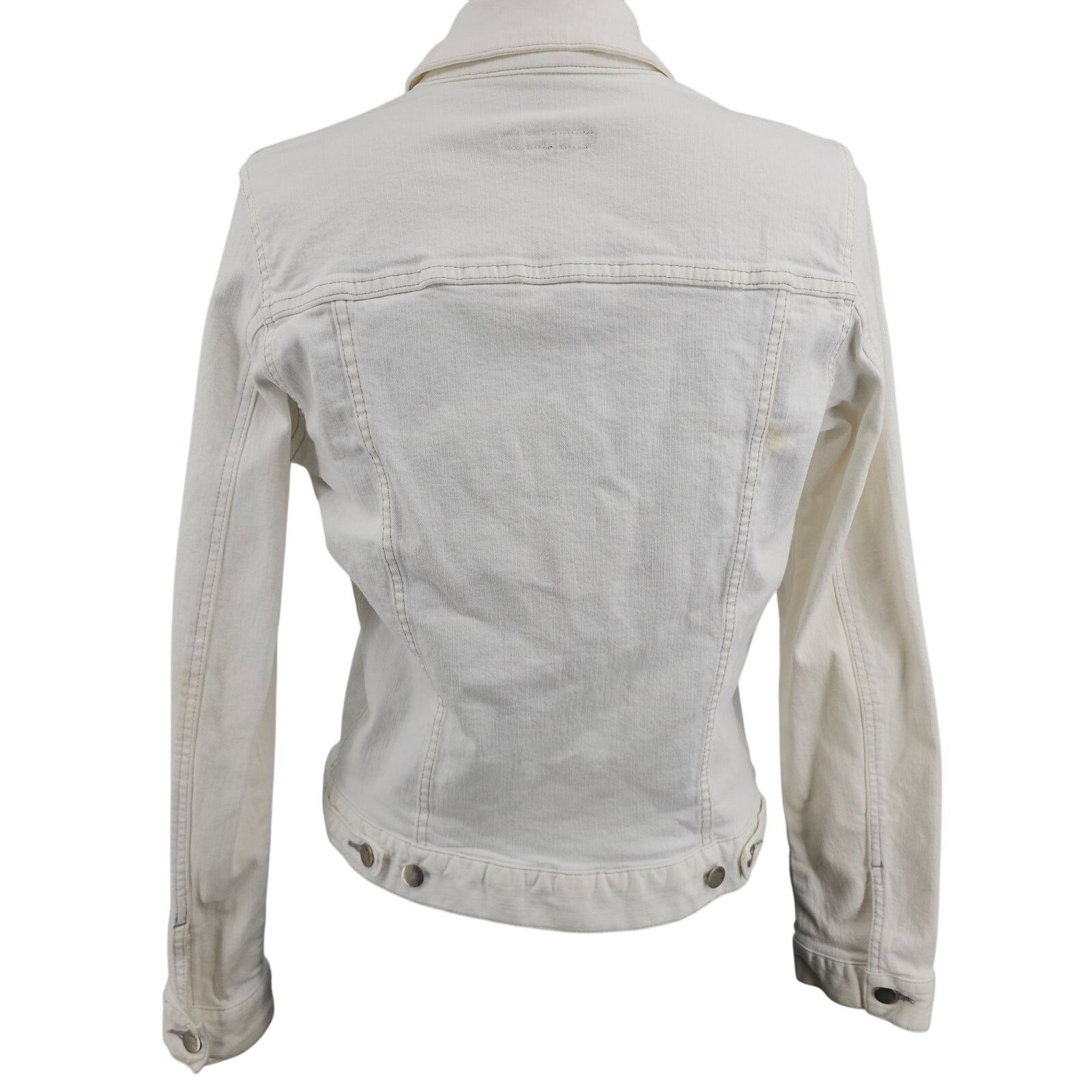 Theory Theory White Best Friend trucker Denim Jacket L Japan 3614 Size L / US 10 / IT 46 - 2 Thumbnail