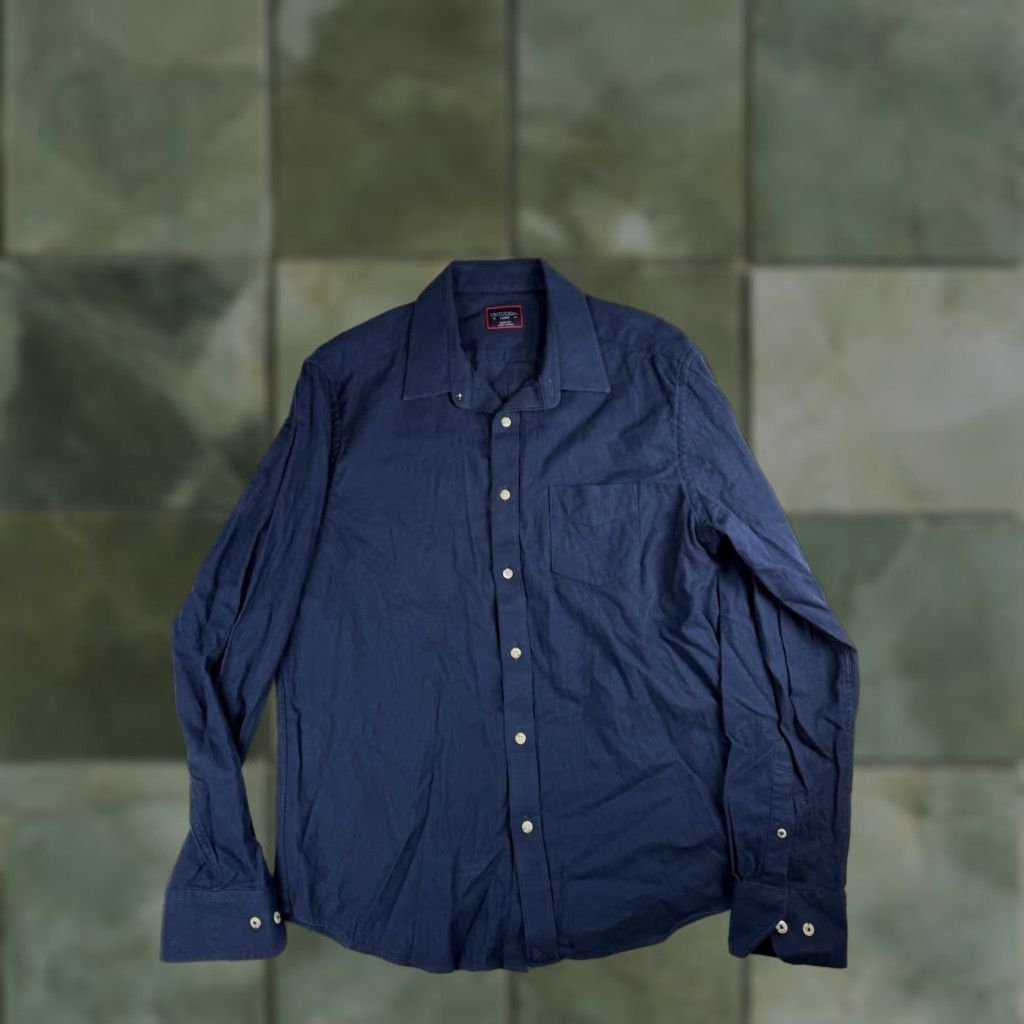 UNTUCKit UNTUCKit Men’s Large Button Down Long Sleeve Shirt Navy Blue Size US L / EU 52-54 / 3 - 1 Thumbnail