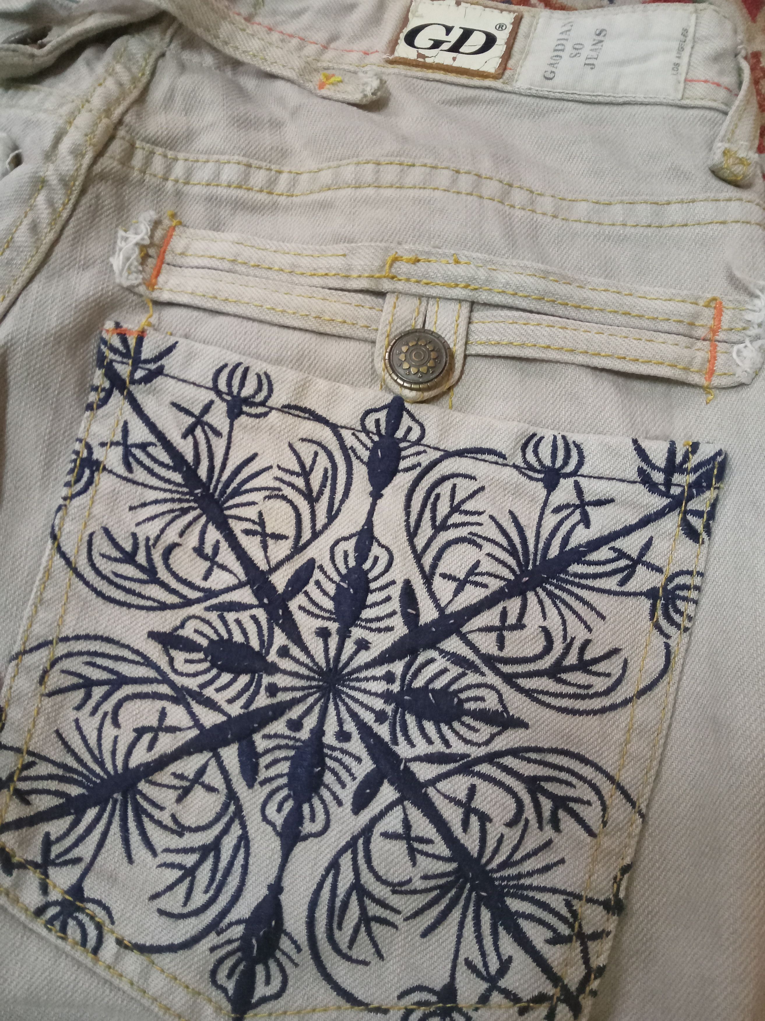 Designer Gaodian So Embroidery Back Pocket Rare Jeans Size US 30 / EU 46 - 8 Thumbnail