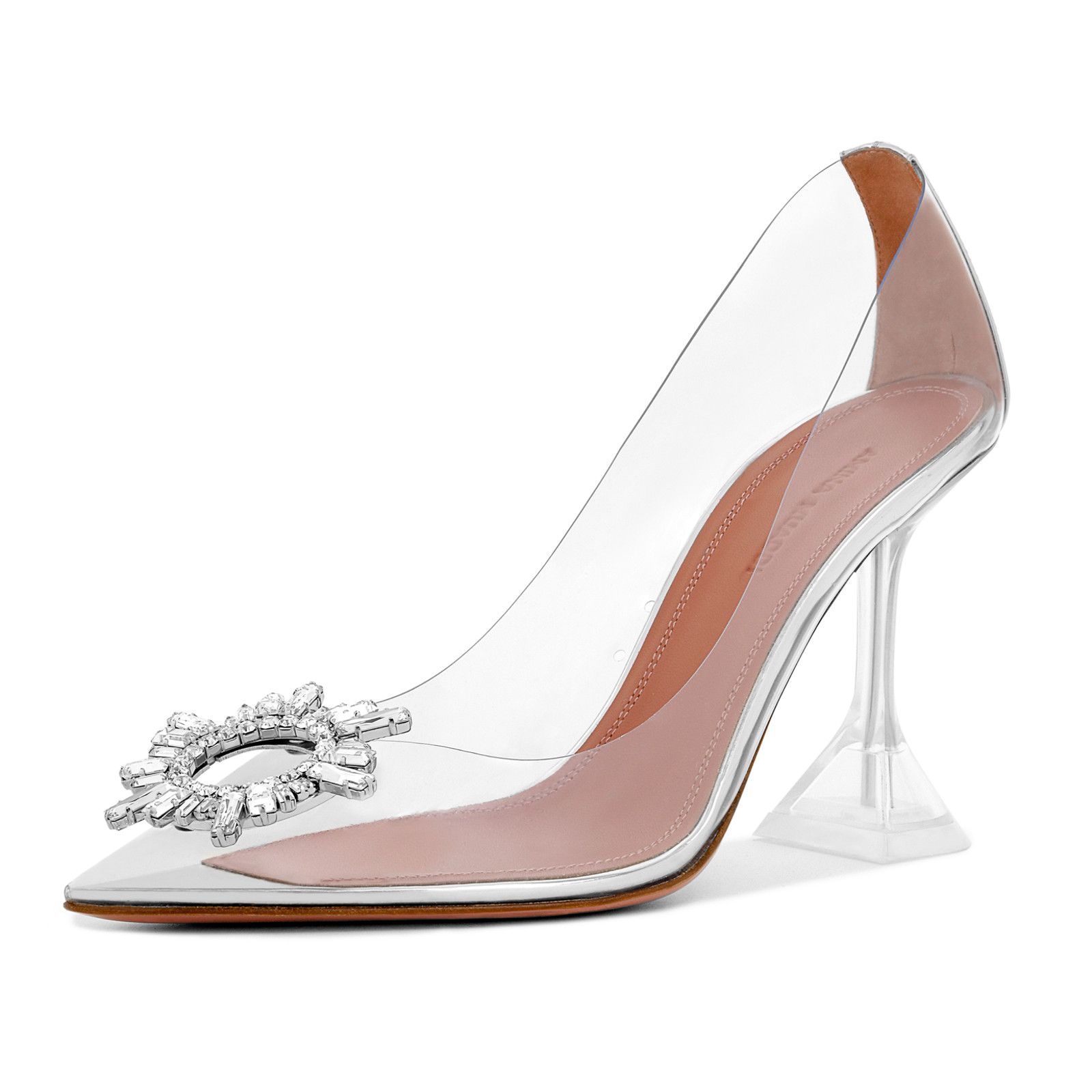 Amina Muaddi Amina Muaddi 95 Begum Pump Clear Transparent Glass Crystal Size US 6 / IT 36 - 5 Thumbnail
