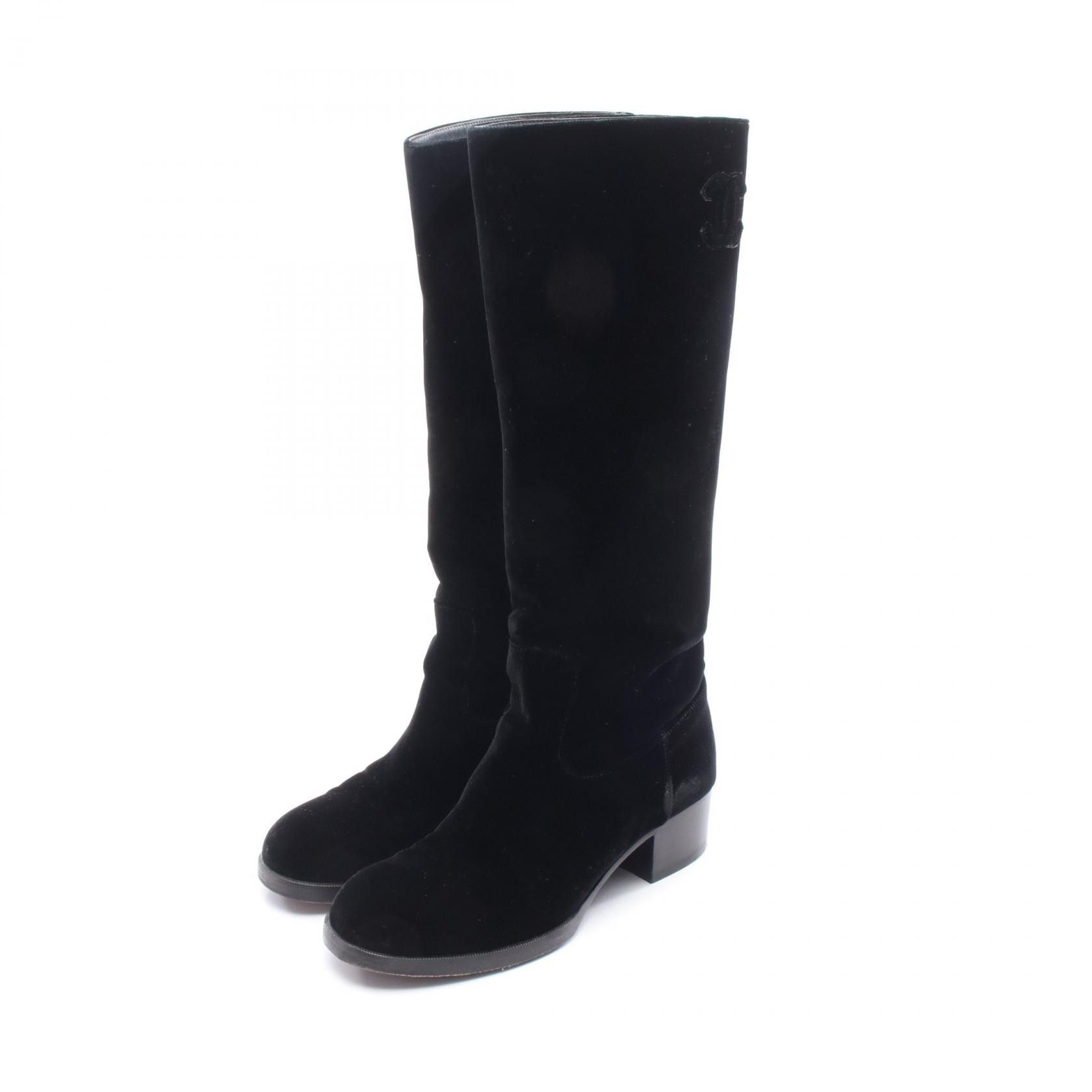 Chanel Chanel Chanel Coco Mark Fabric Boots Textile Shoes G37985 DUTY FREE for USA Size ONE SIZE - 1 Thumbnail