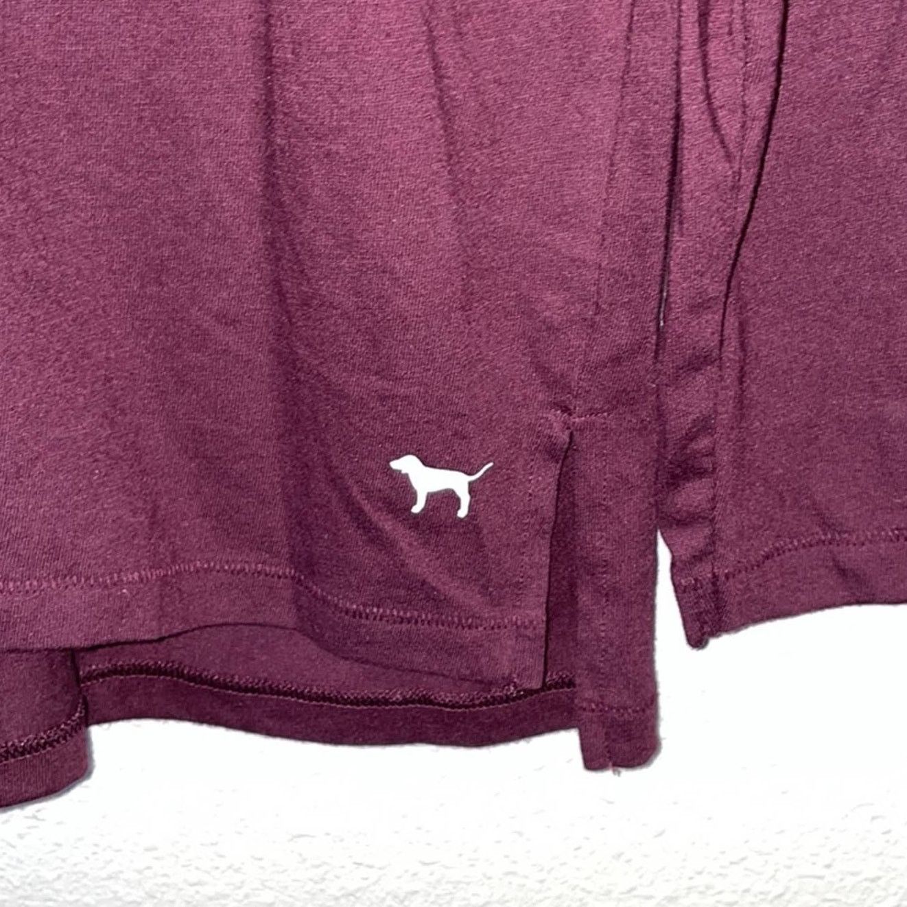 Pink VS PINK Burgundy Long Sleeve M Oversized Logo V Neck Casual Size M / US 6-8 / IT 42-44 - 2 Thumbnail