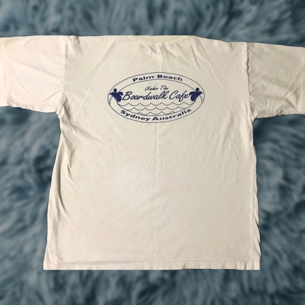 Vintage VINTAGE Single Stitch Shirt S White Palm Beach Boardriding 80s Grunge Surf Beach USA 1990s Kangaroo Boxy Mens) Size US S / EU 44-46 / 1 - 1 Thumbnail