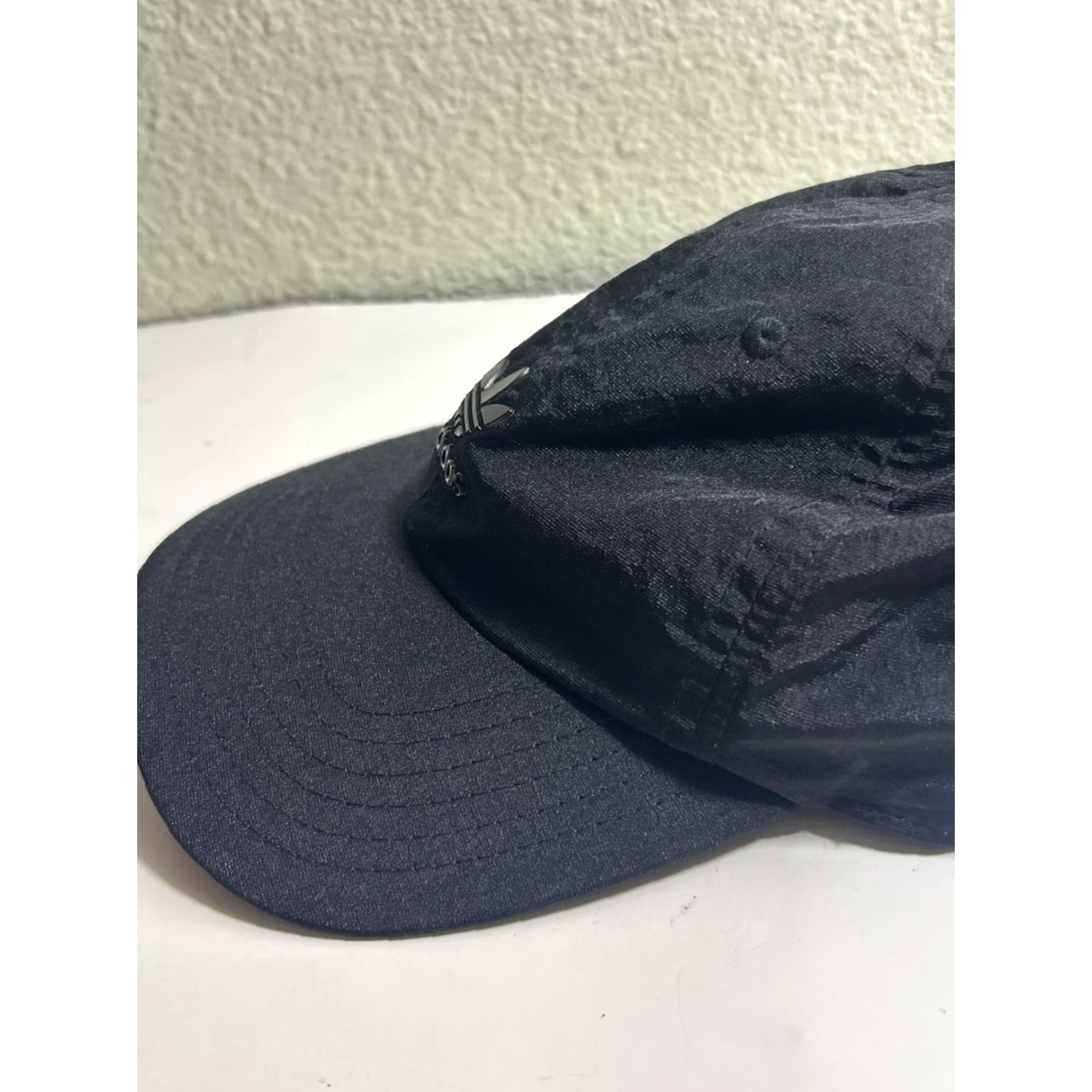 Adidas Adidas Strapback Hat Black Nylon Adjustable Baseball Cap Mens Lottery Size ONE SIZE - 6 Thumbnail