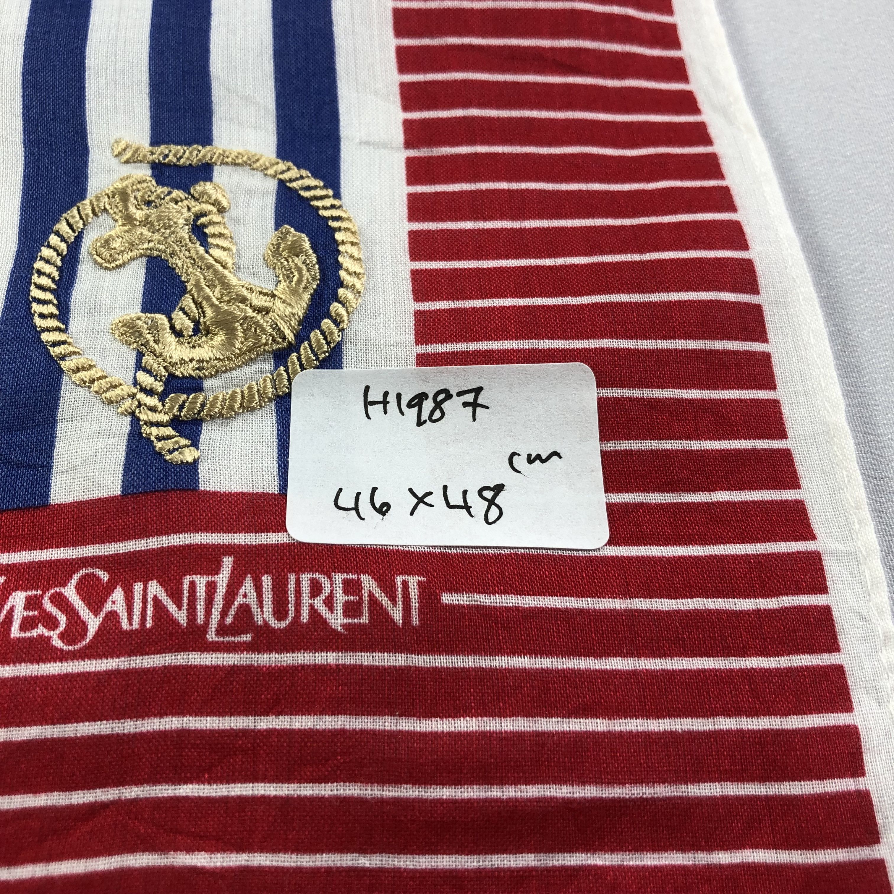 Yves Saint Laurent YSL Sailor Handkerchief Neckerchief Bandana H1987 Size ONE SIZE - 8 Thumbnail