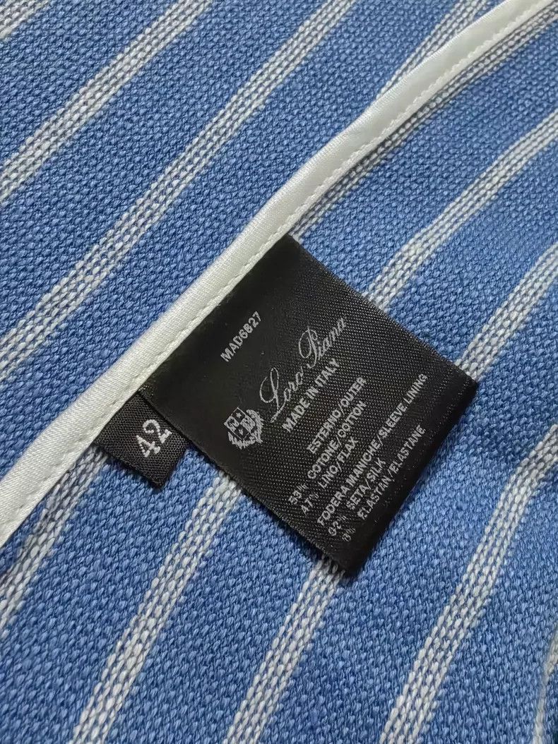 Loro Piana Loro Piana Women's Blue Striped Blazer-2508 Size US M / EU 48-50 / 2 - 7 Thumbnail