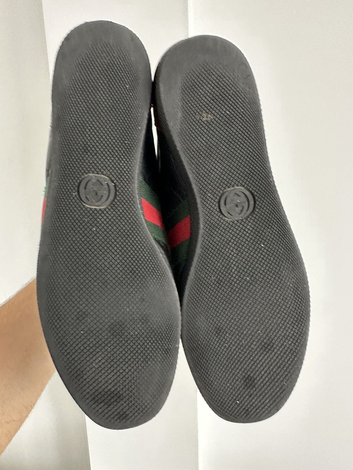 Gucci GUCCI Guccissima Leather black Web Sneakers Size US 7 / IT 37 - 6 Thumbnail