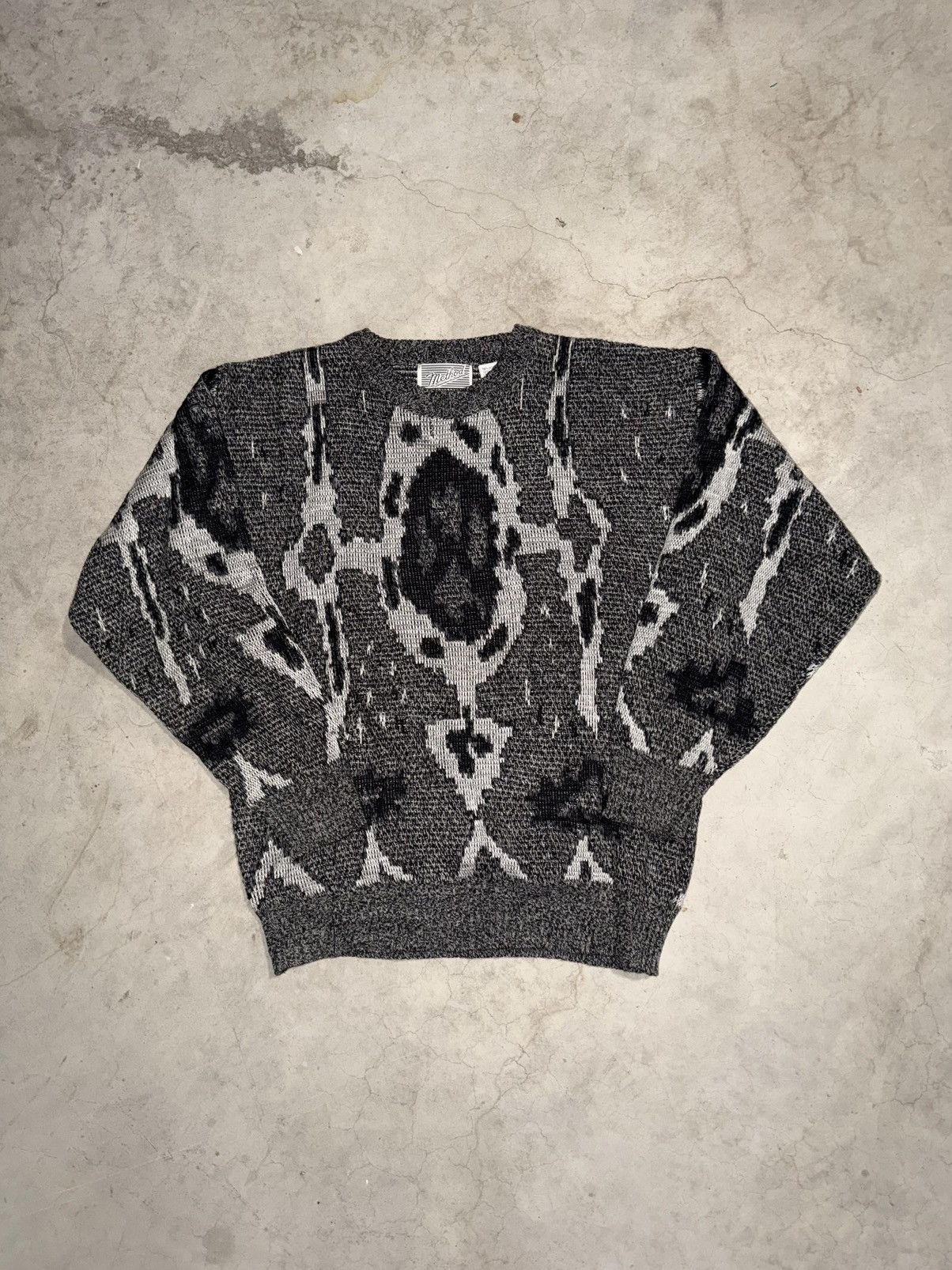 Method Vintage 90s Method Patterned Pullover Sweater Grandpa Style Size US L / EU 52-54 / 3 - 1 Thumbnail