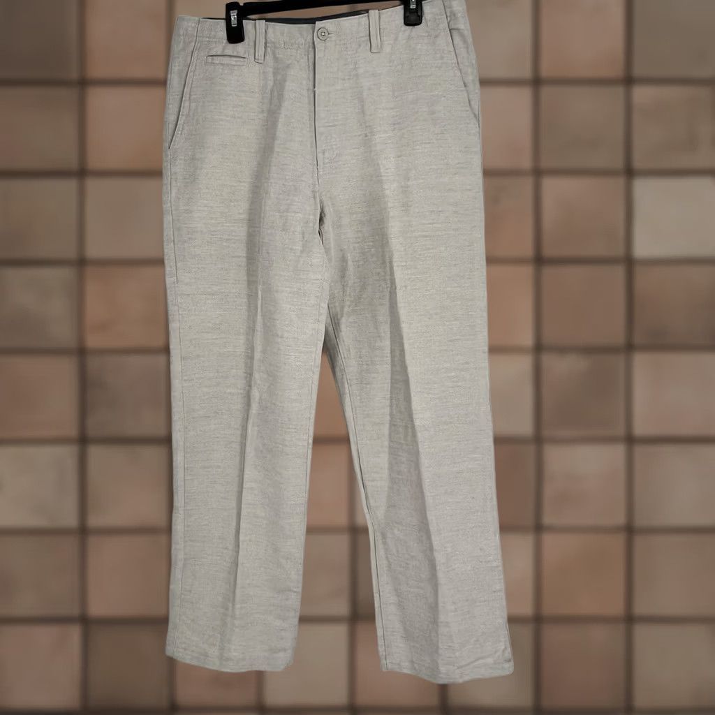 Nautica Nautica Men’s Flat Front Pants Tan Beige 52% Linen 48% Cotton Regular 34W x 32L Chino Casual Formal Travel Party/Cocktail Boys Womens Mens Size US 34 / EU 50 - 1 Thumbnail