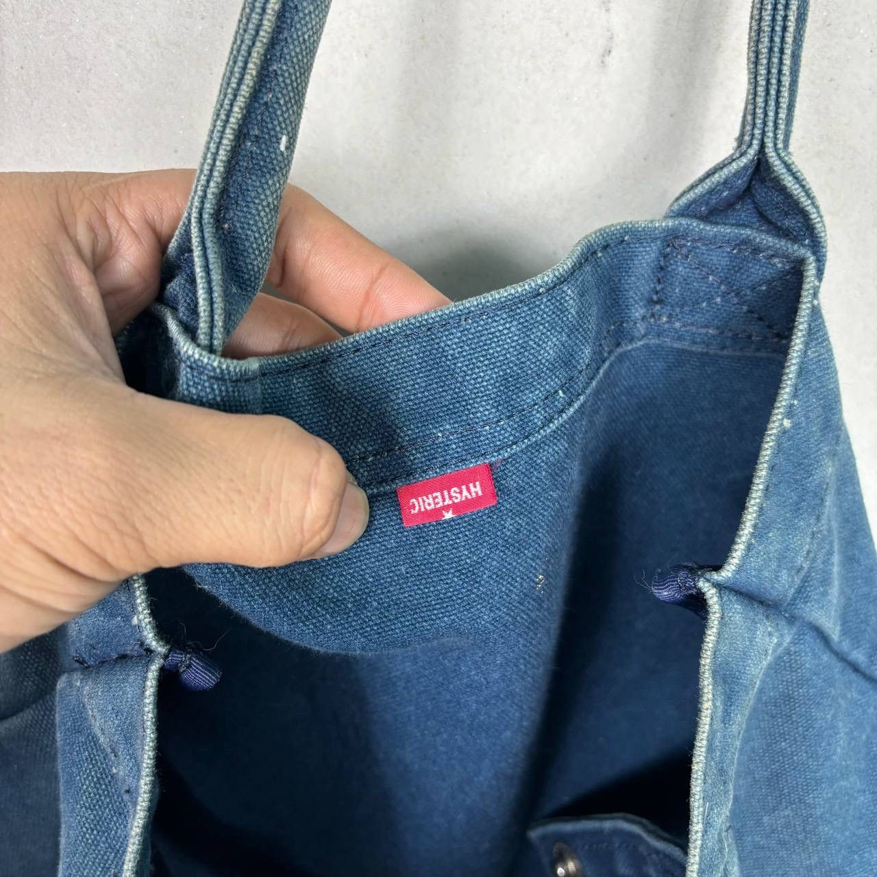 Hysteric Glamour VTG Hysteric Glamour Archive Denim Tote Bag 90s Japan Y2K Size ONE SIZE - 7 Thumbnail