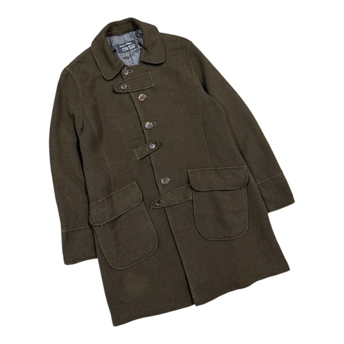 If Six Was Nine Vtg🔥Qua-Drille Salt & papper Buttoned Trench Coat Jacket Size US M / EU 48-50 / 2 - 6 Thumbnail