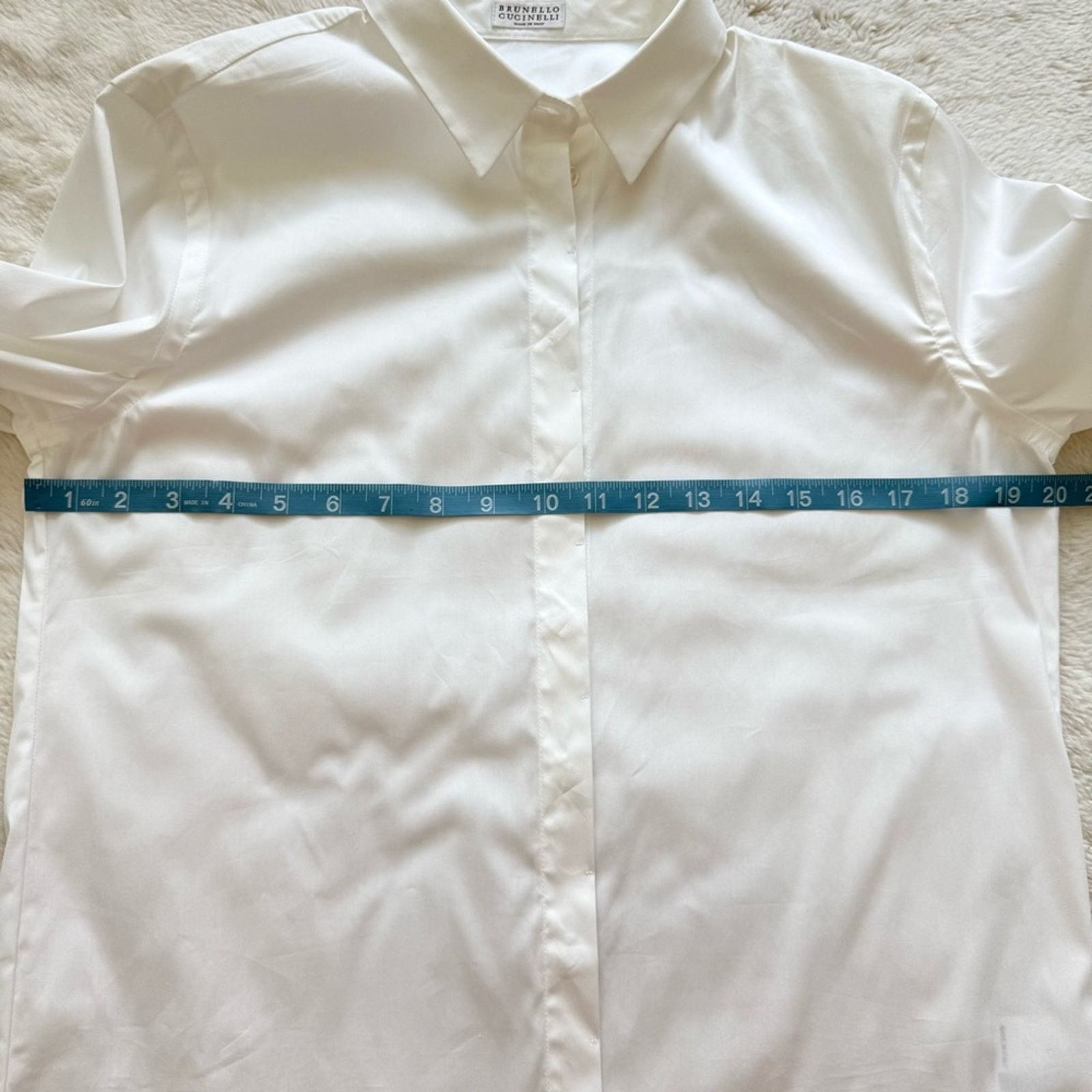 Brunello Cucinelli Brunello Cucinelli women white cotton blouse size L 1100$ Size L / US 10 / IT 46 - 10 Thumbnail
