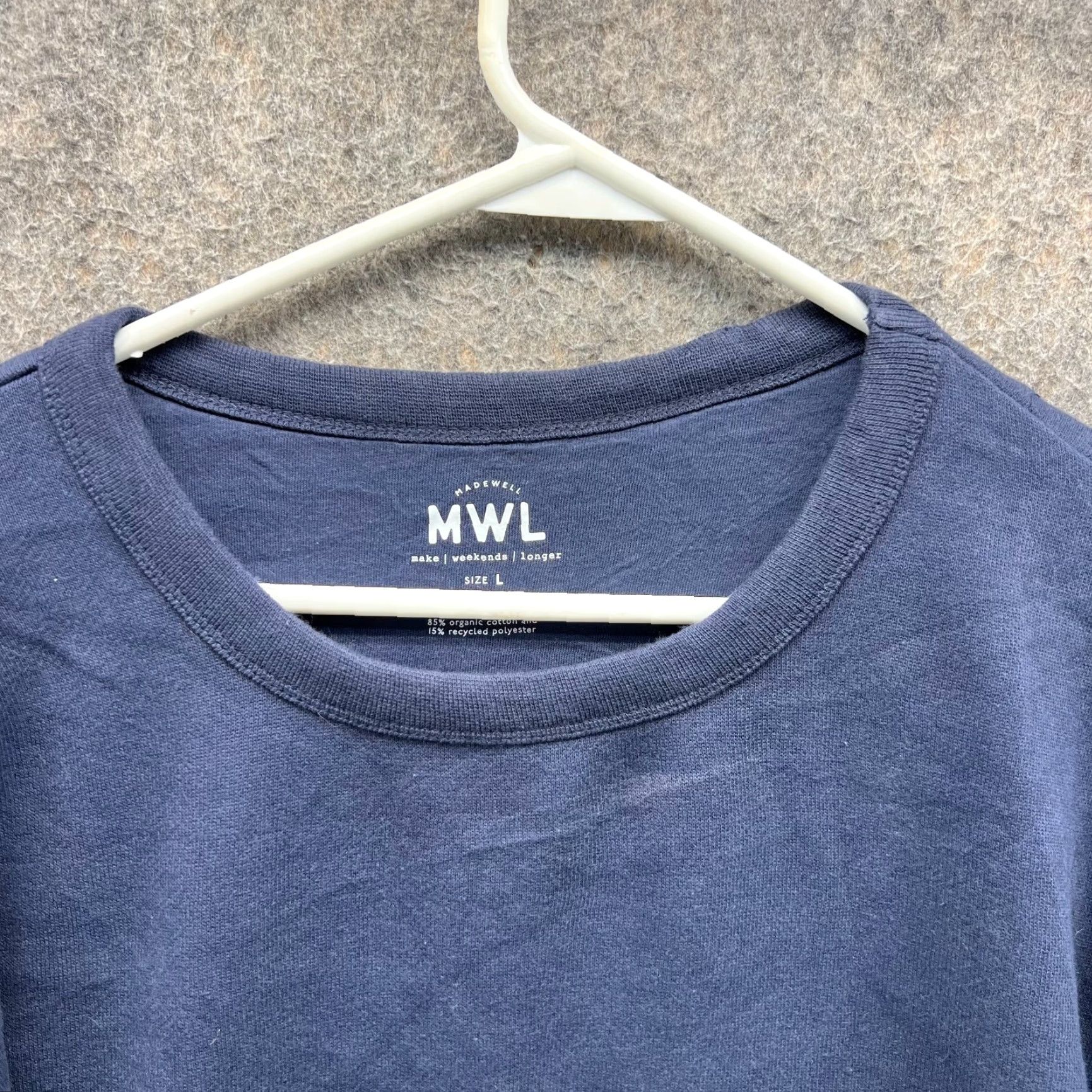 Madewell VINTAGE Madewell Sweater Mens Large Blue Navy Pullover Fleece Crewneck Cotton MWL Size US L / EU 52-54 / 3 - 7 Thumbnail