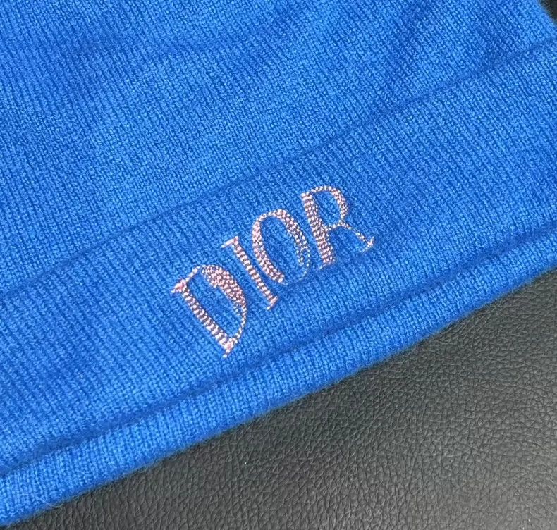 Dior Size M Embroidered logo knitted cold hat 2503-Nextarrow Size ONE SIZE - 3 Thumbnail