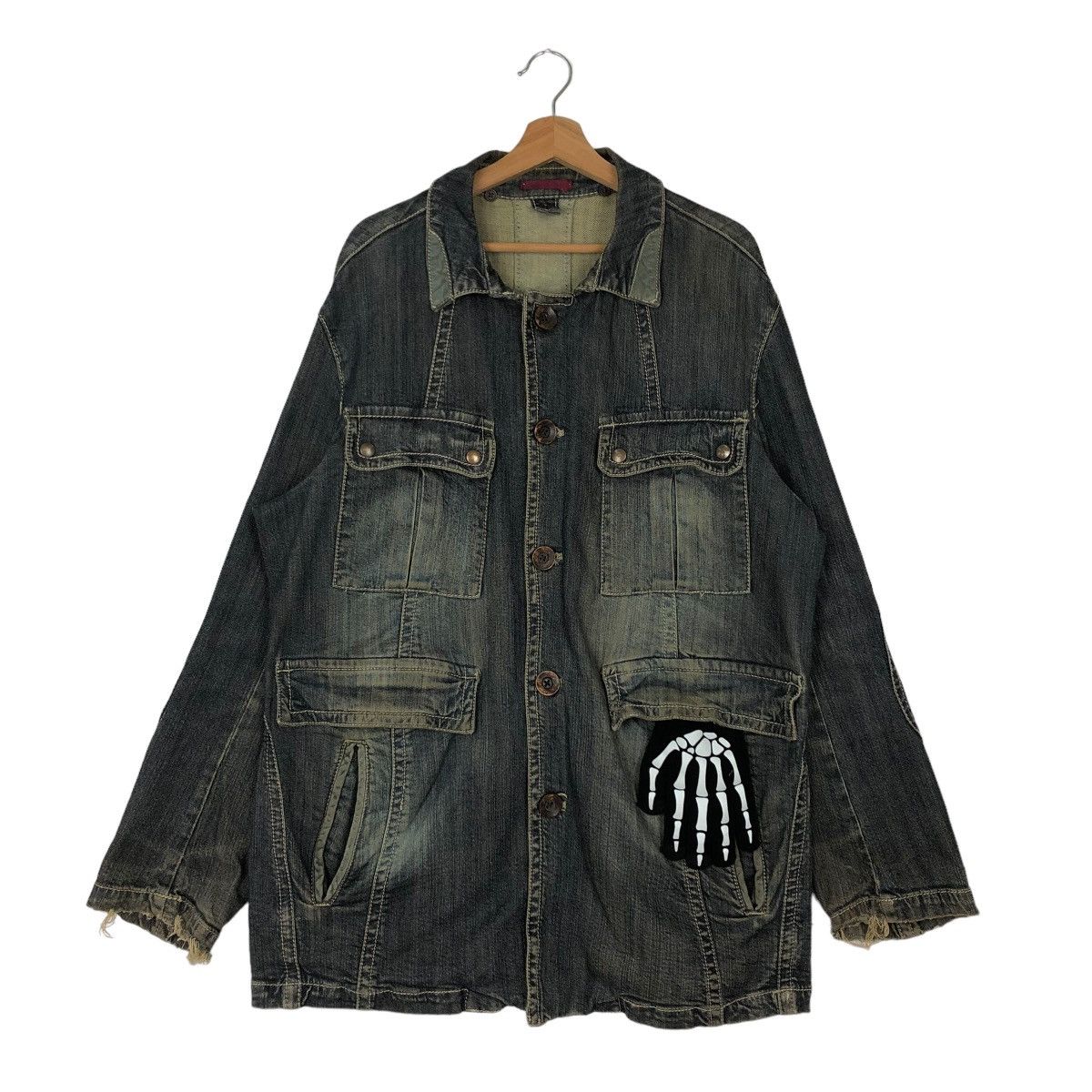 Japanese Brand 🔥VINTAGE DENIM BIKER JACKET BIG POCKET PRIDE Size US M / EU 48-50 / 2 - 1 Thumbnail