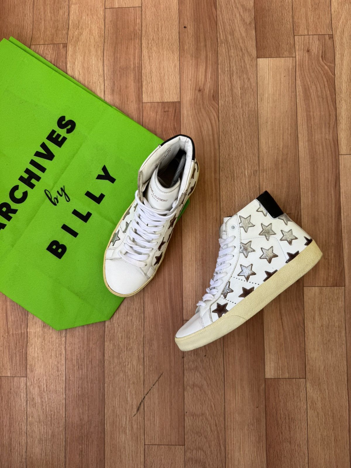 Saint Laurent Paris Saint Laurent hightop sneakers Size US 7 / EU 40 - 1 Thumbnail