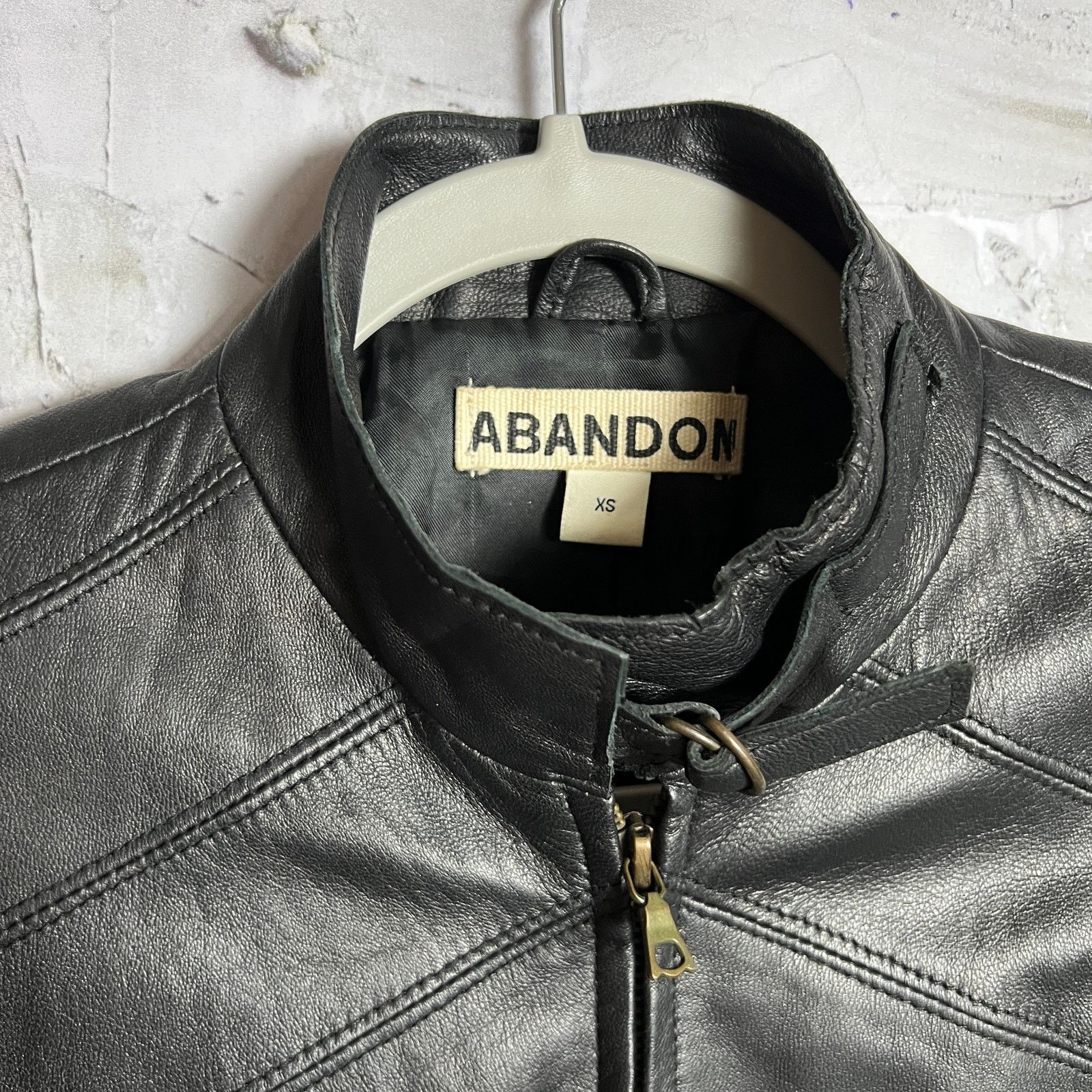 Other Abandon Italian Leather Moto Jacket Black Lace-Up XS Size XS / US 0-2 / IT 36-38 - 9 Thumbnail