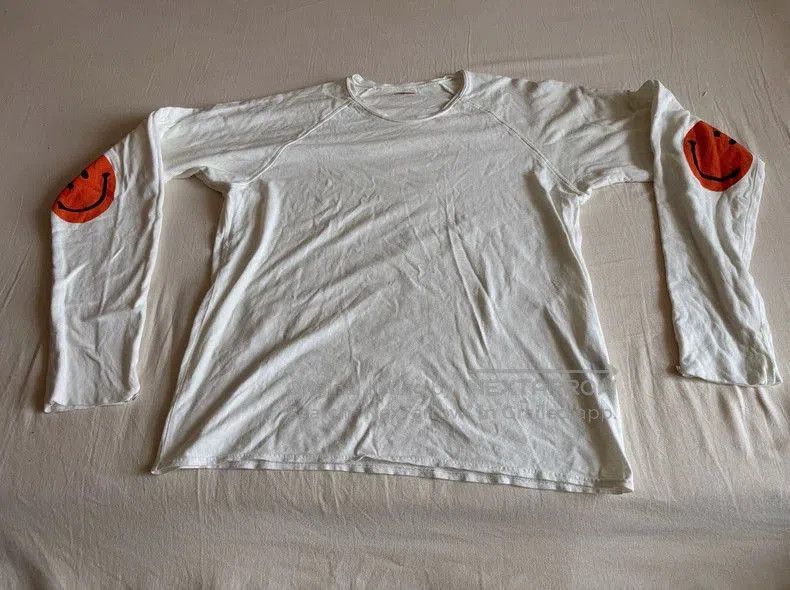 Kapital KAPITAL White Long Sleeve T-Shirt with Smiley Size US M / EU 48-50 / 2 - 3 Thumbnail