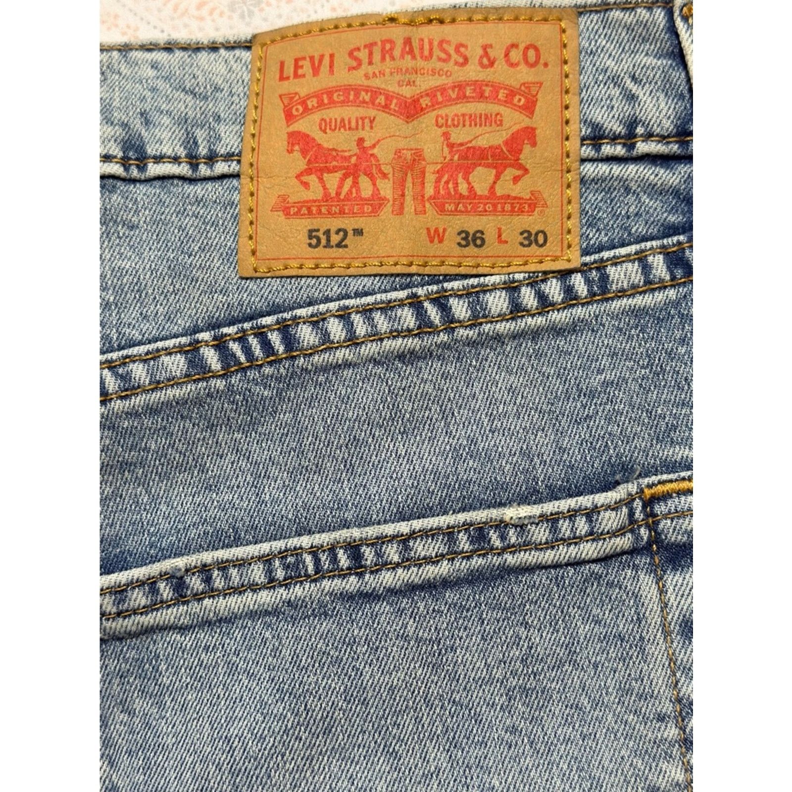 Levi's Levi's Light Blue Slim Straight Ripped Jeans Size US 36 / EU 52 - 7 Thumbnail