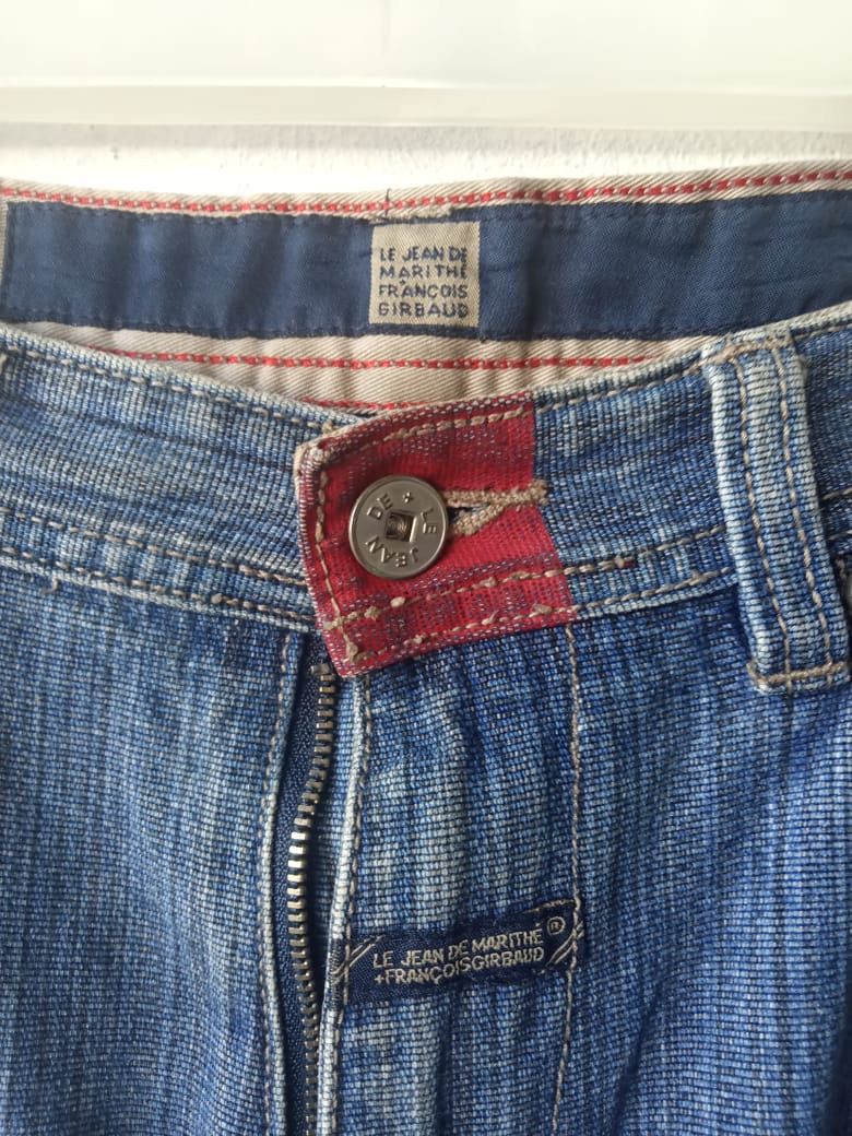 Marithe + Francois Girbaud MFG Distressed Embroidered Spellout Big Logo Baggy Jeans Size US 38 / EU 54 - 5 Thumbnail