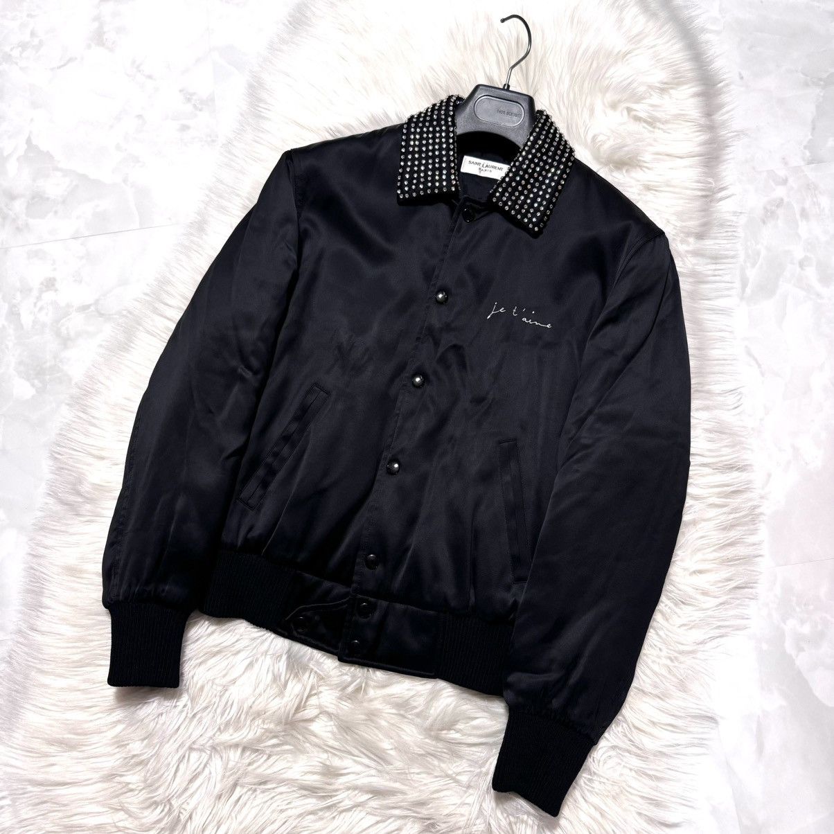 Saint Laurent Paris Saint Laurent Paris Je t'aime crystal teddy bomber jacket Size US XS / EU 42 / 0 - 8 Thumbnail