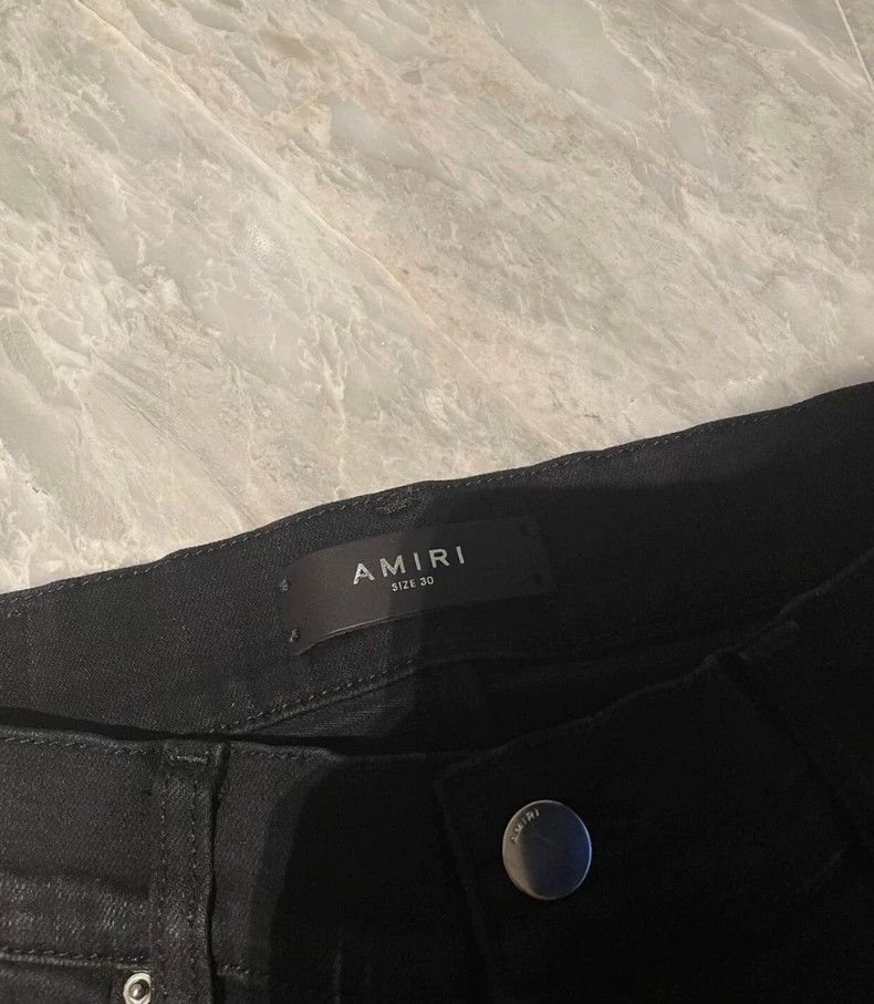 Amiri Amiri camo patched black jeans Size US 30 / EU 46 - 2 Thumbnail