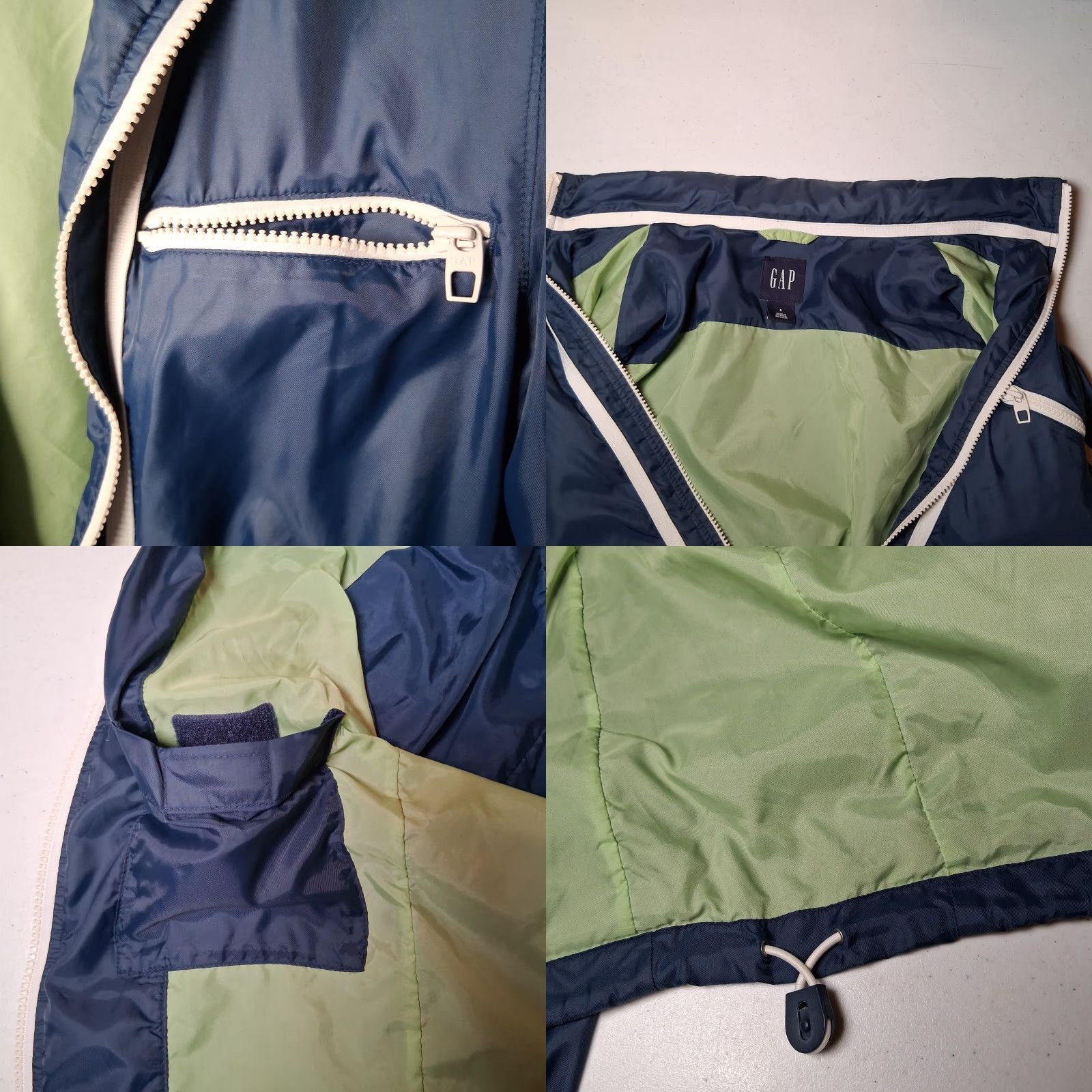 Gap VINTAGE Gap Windbreaker Jacket Men S Blue Short Full Zip Roll Away Hood Windbreaker Classic 90s Outdoor Pockets Casual Travel Size US S / EU 44-46 / 1 - 9 Thumbnail