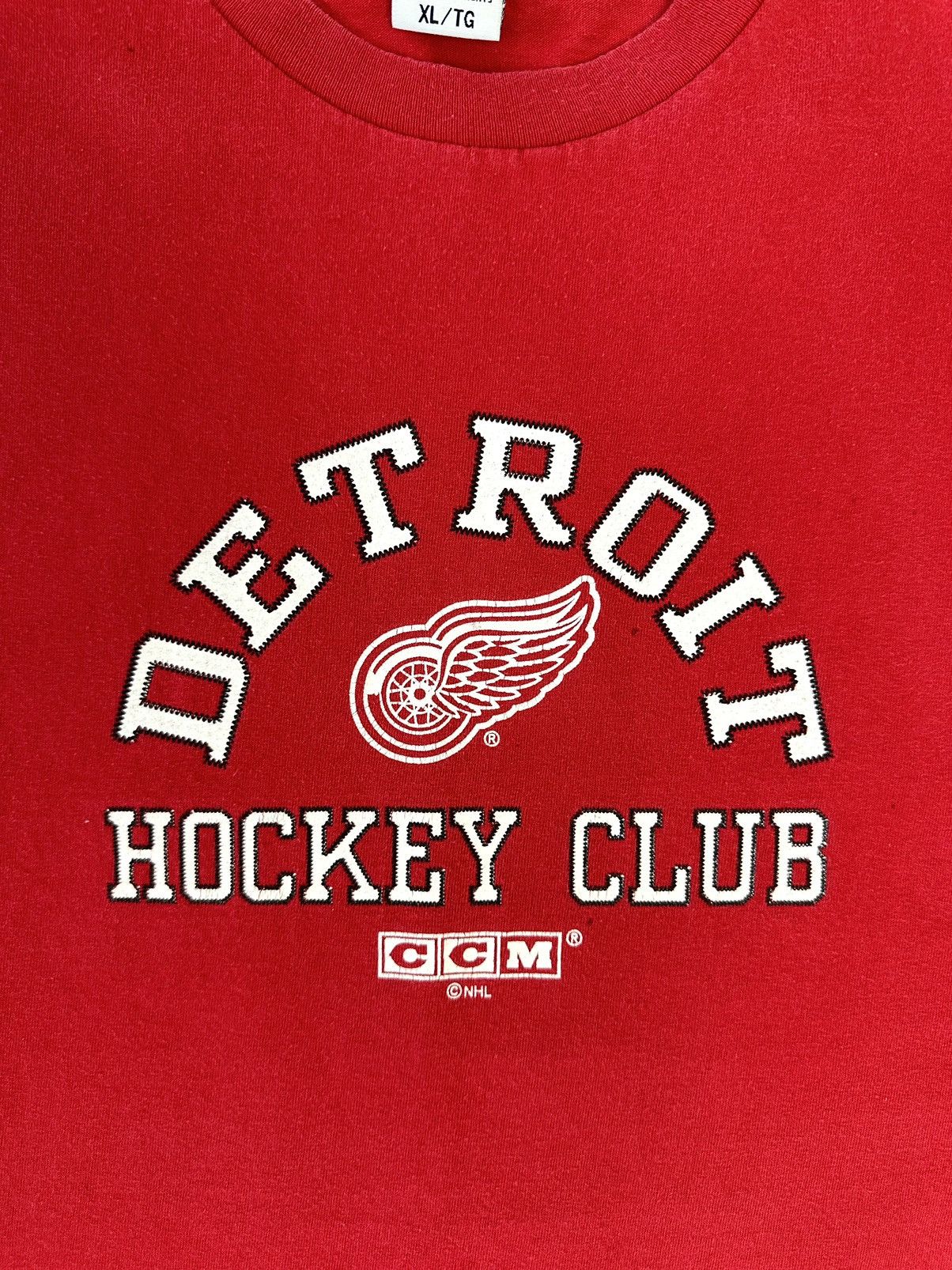 NHL × Vintage Vintage Detroit Hockey Club Red T-shirt Size US XL / EU 56 / 4 - 7 Thumbnail