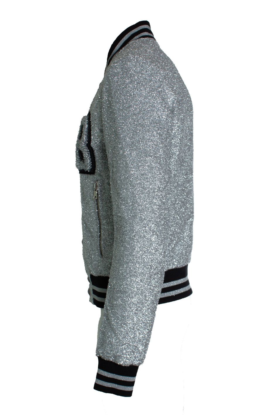 Balmain Balmain, Silver bomber with lurex Size US M / EU 48-50 / 2 - 2 Thumbnail