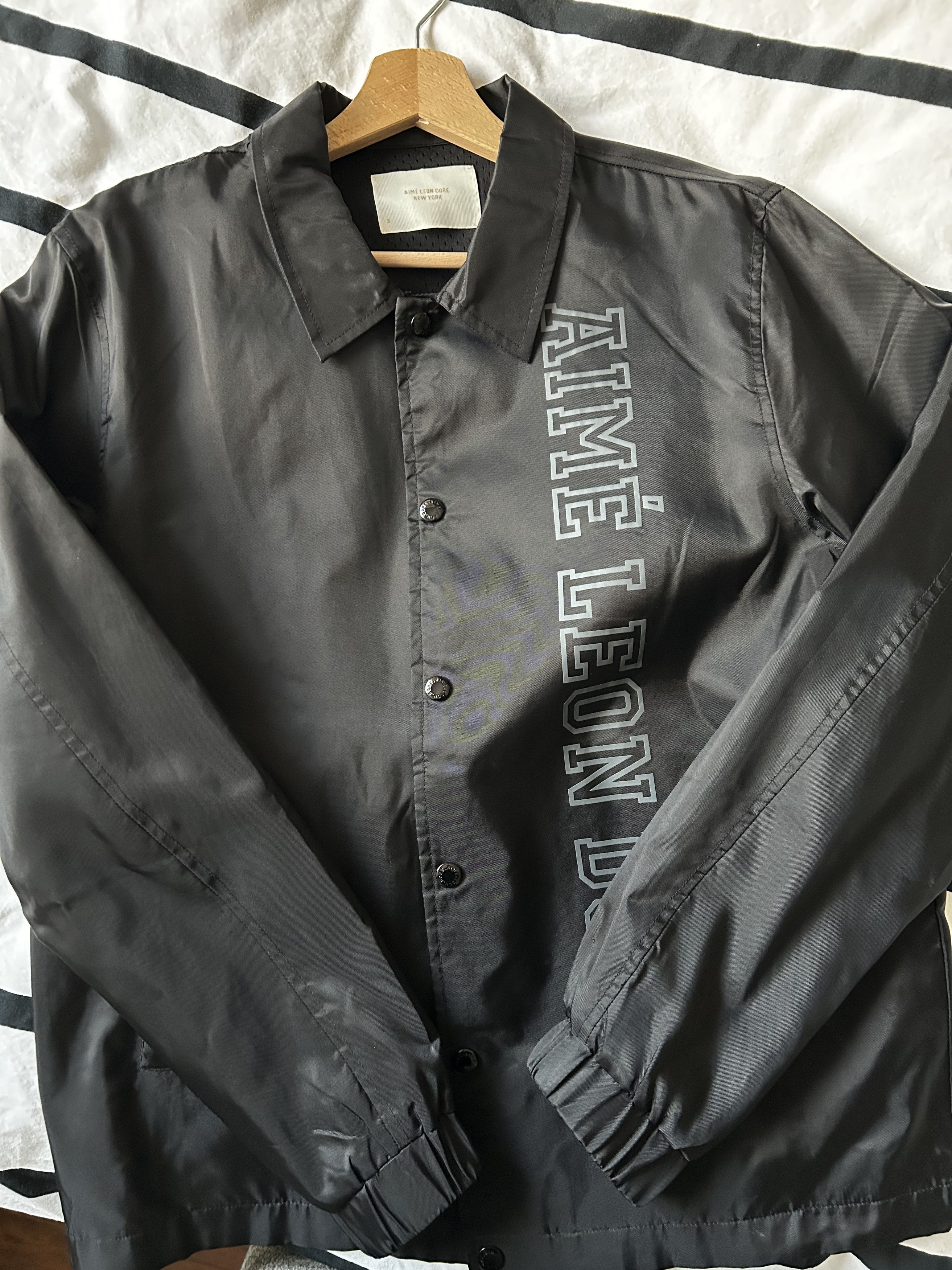 Aime Leon Dore Aime Leon Dore Black Letterman Coach Jacket Size US S / EU 44-46 / 1 - 5 Thumbnail