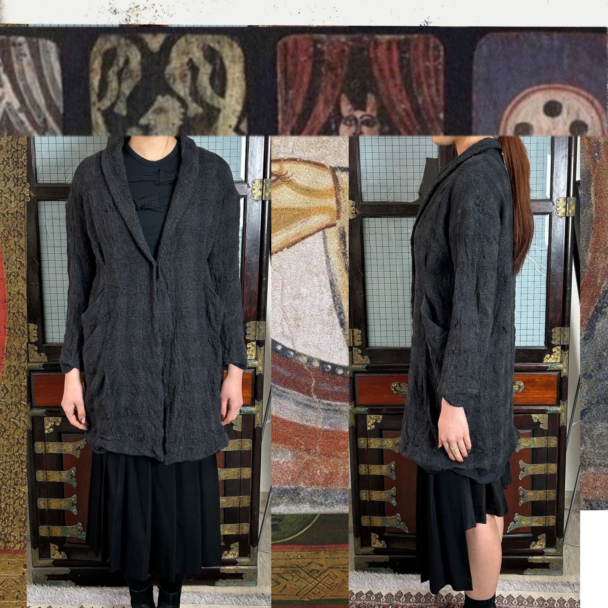 Pas de Calais pas de calais boiled wool shawl collar coat Size XS / US 0-2 / IT 36-38 - 1 Thumbnail