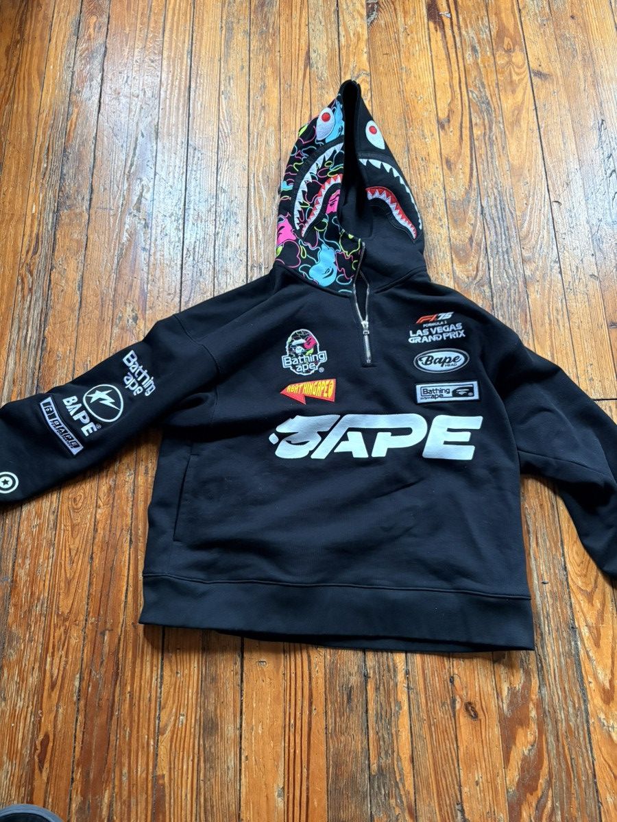 Bape Formula 1 Las Vegas x Bape Half Zip Hoodie Size US S / EU 44-46 / 1 - 1 Thumbnail