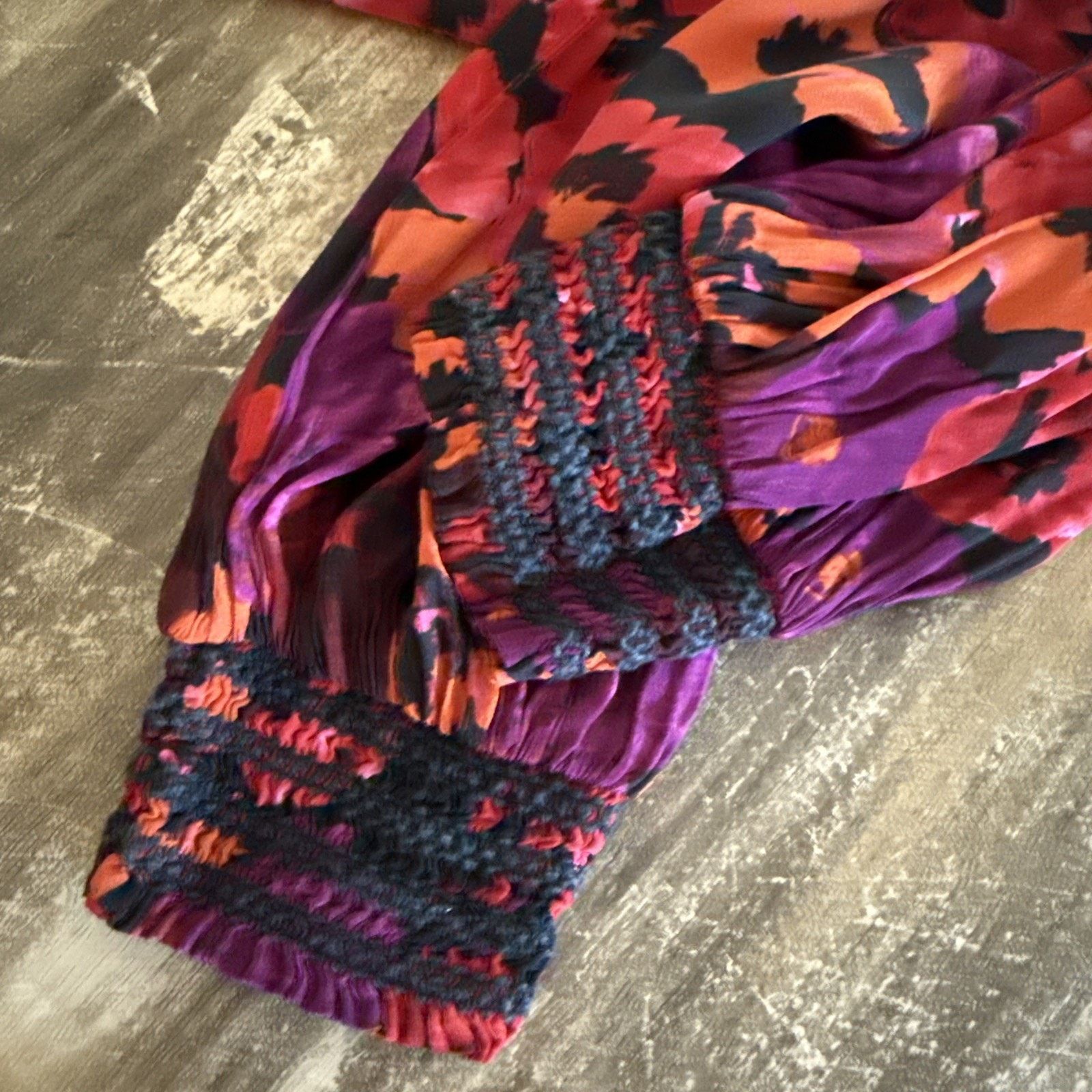 Saylor SAYLOR Beck Floral Top Red Orange Purple Multi Long Sleeve M Size M / US 6-8 / IT 42-44 - 11 Thumbnail