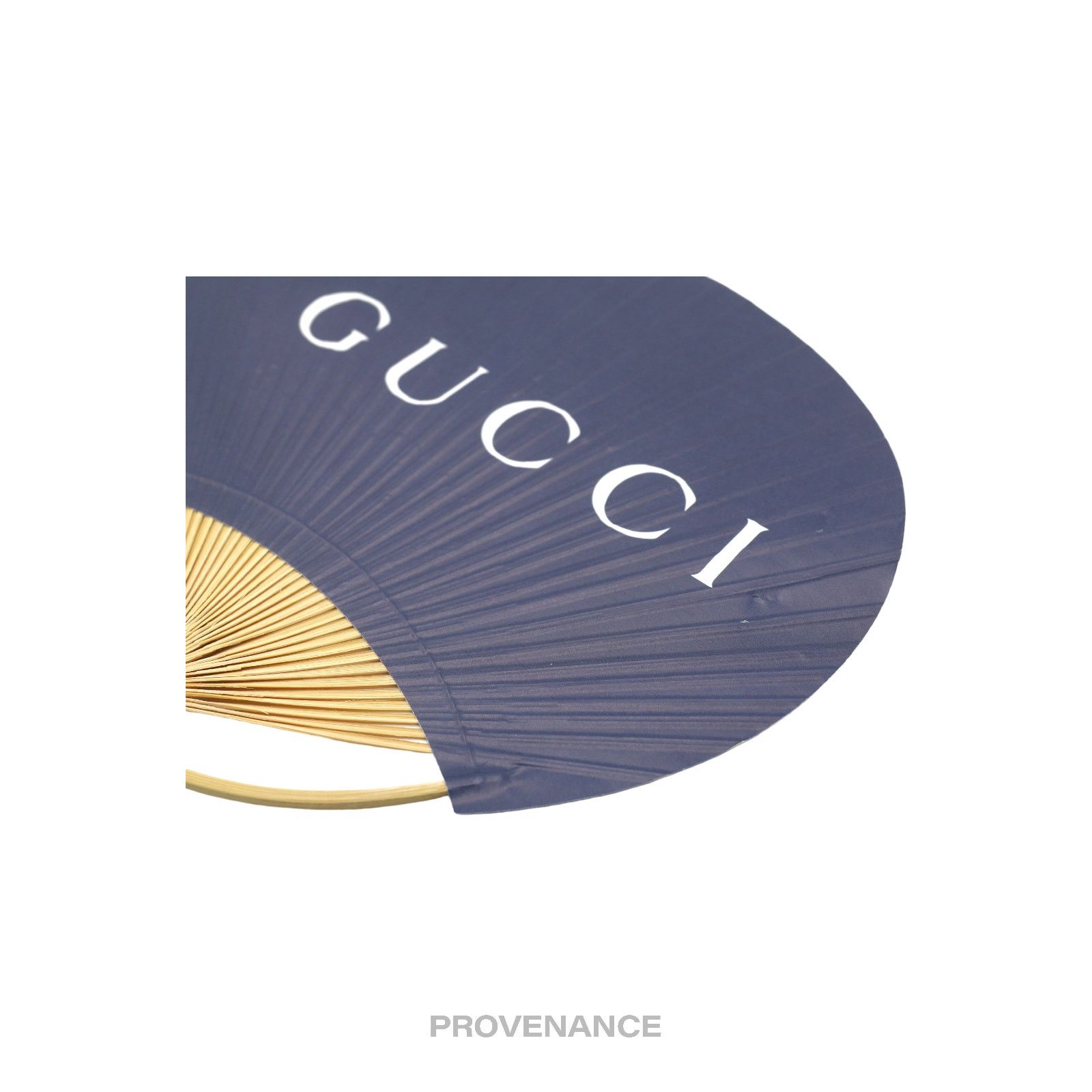 Gucci 🔴 Gucci Logo Bamboo Hand Fan - Navy Size ONE SIZE - 5 Thumbnail