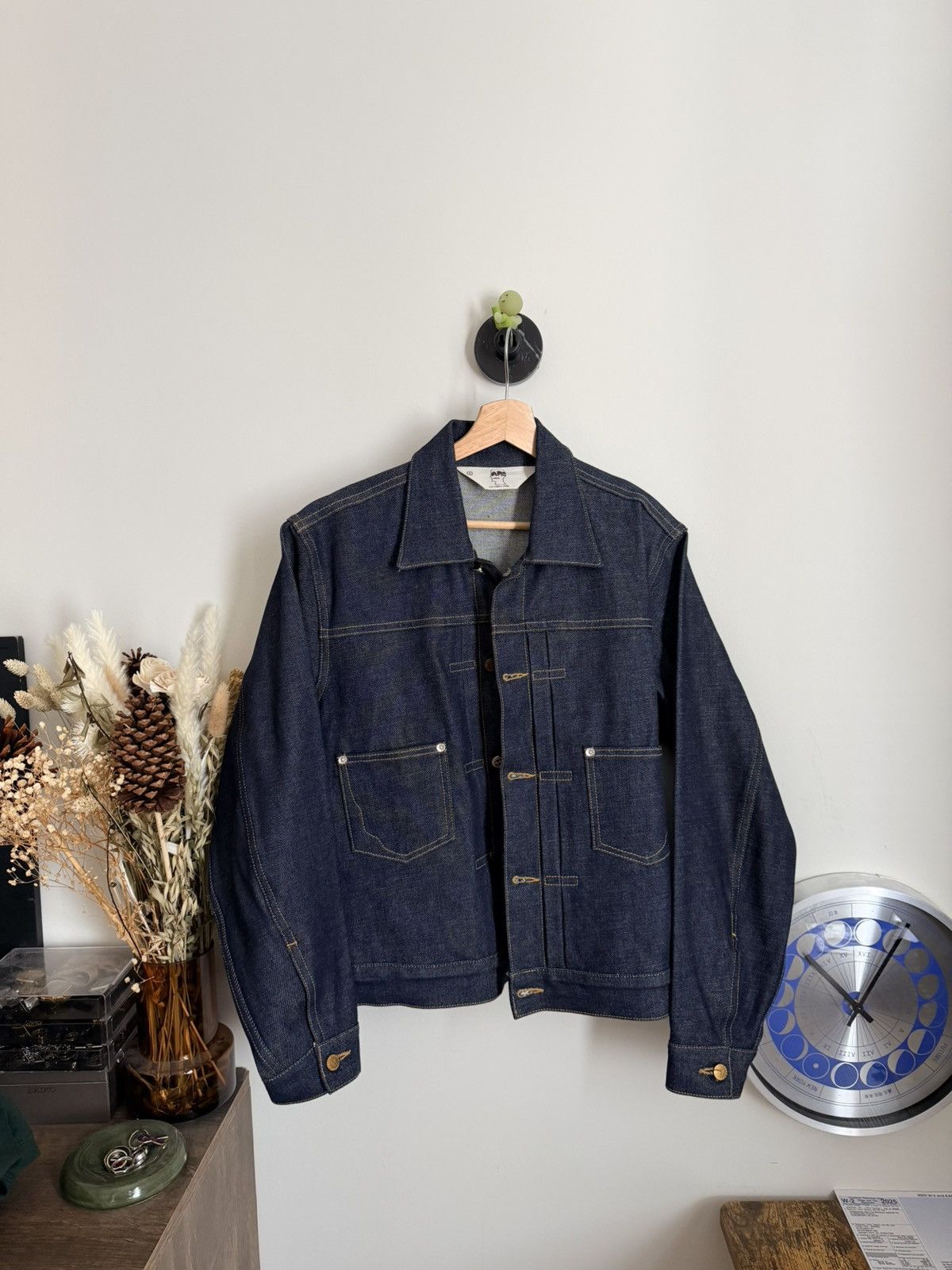 A.P.C. × Brain Dead Brain Dead x A.P.C. Selvedge Trucker Jacket - Indigo Size US S / EU 44-46 / 1 - 1 Thumbnail