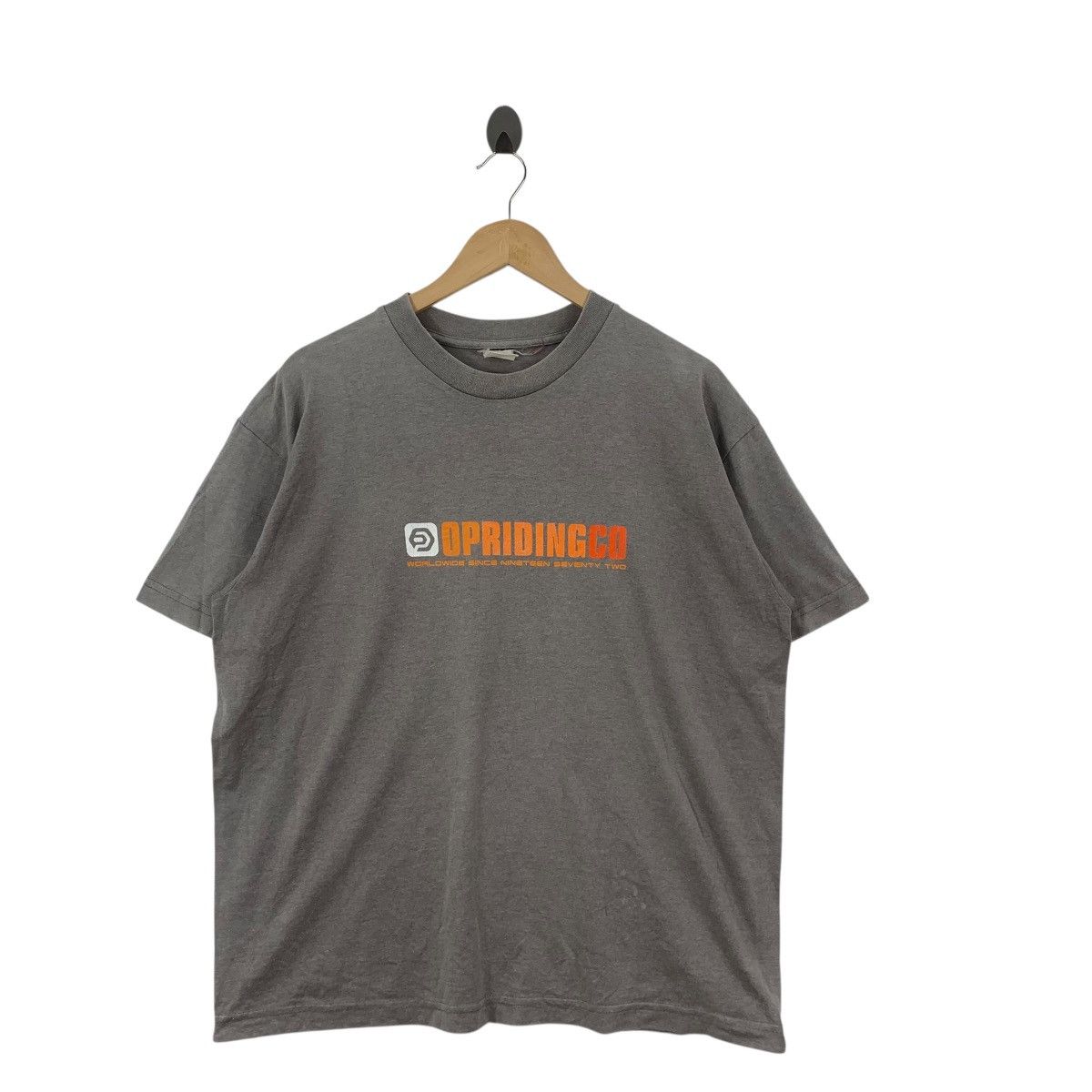 Vintage Vintage Opriding Co Graphic T-Shirt Grey Minimal Logo Size US XL / EU 56 / 4 - 3 Thumbnail