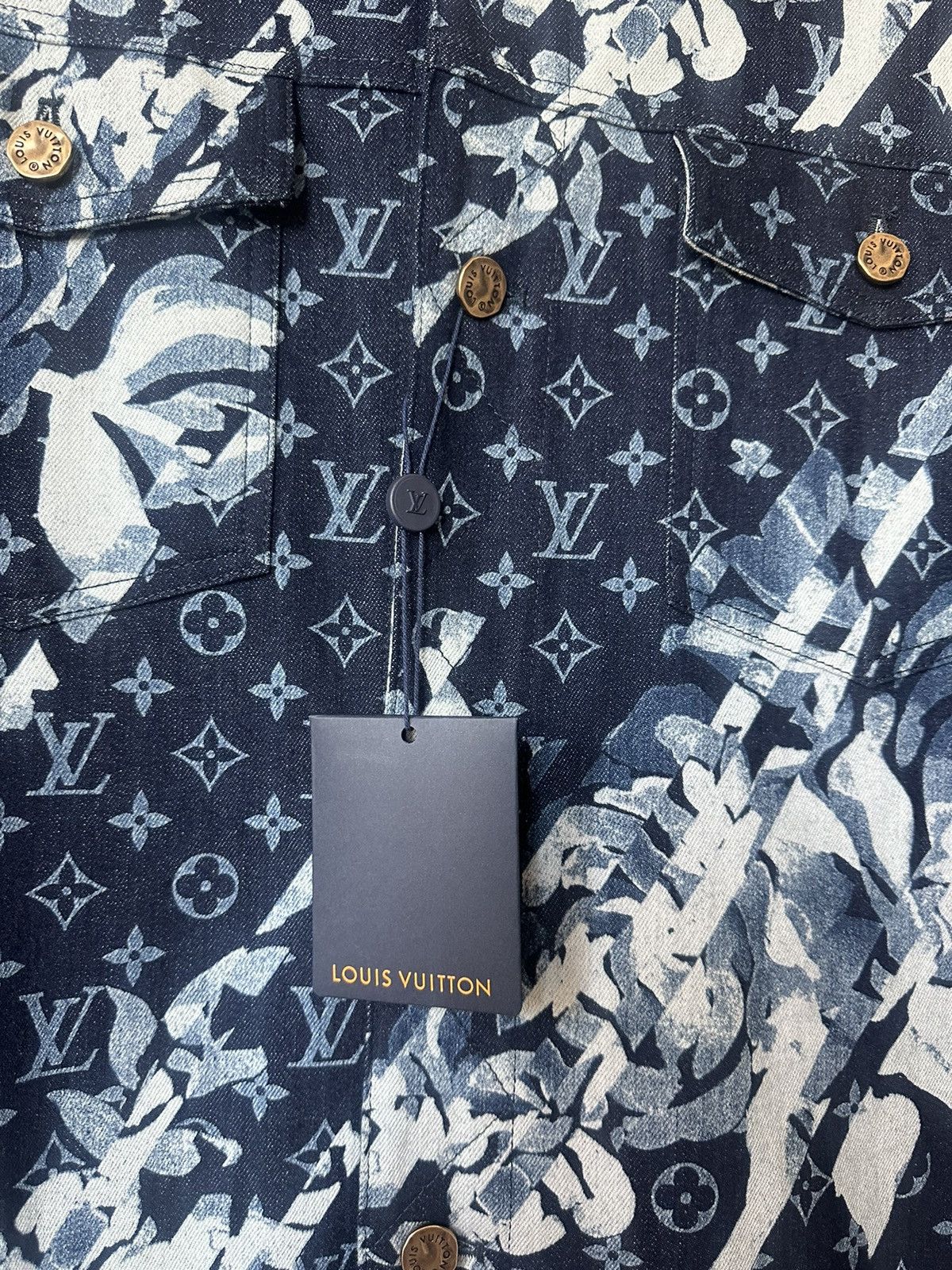 Louis Vuitton Louis Vuitton Monogram Printed Denim Jacket (Indigo) Size US L / EU 52-54 / 3 - 4 Thumbnail