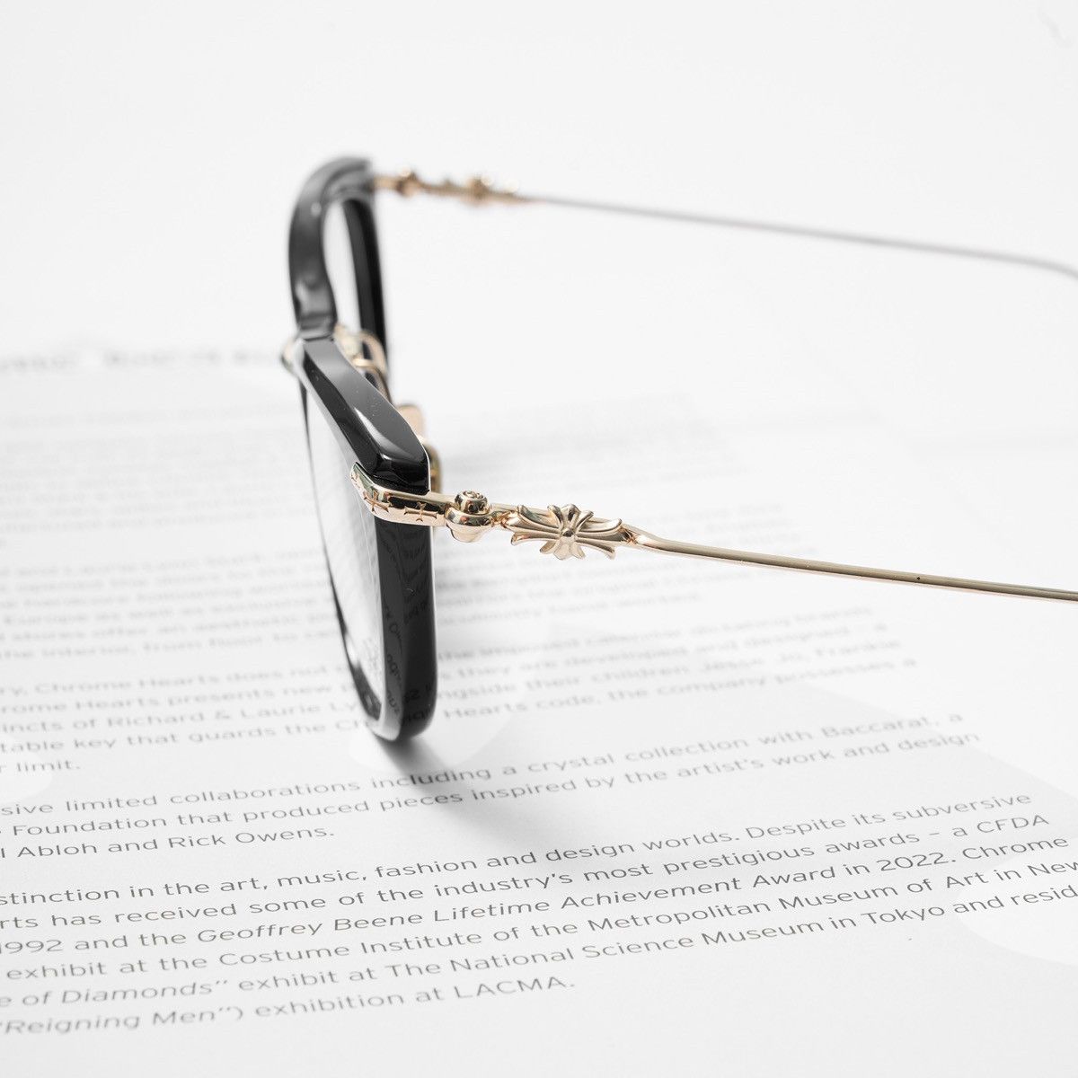 Chrome Hearts CHROME HEARTS NEW LOVER BLACK/GOLD PLATED GLASSES Size ONE SIZE - 3 Thumbnail