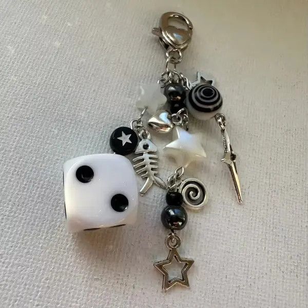 Other Asakura x Asami dice grunge cyber emo key chain Size ONE SIZE - 2 Thumbnail