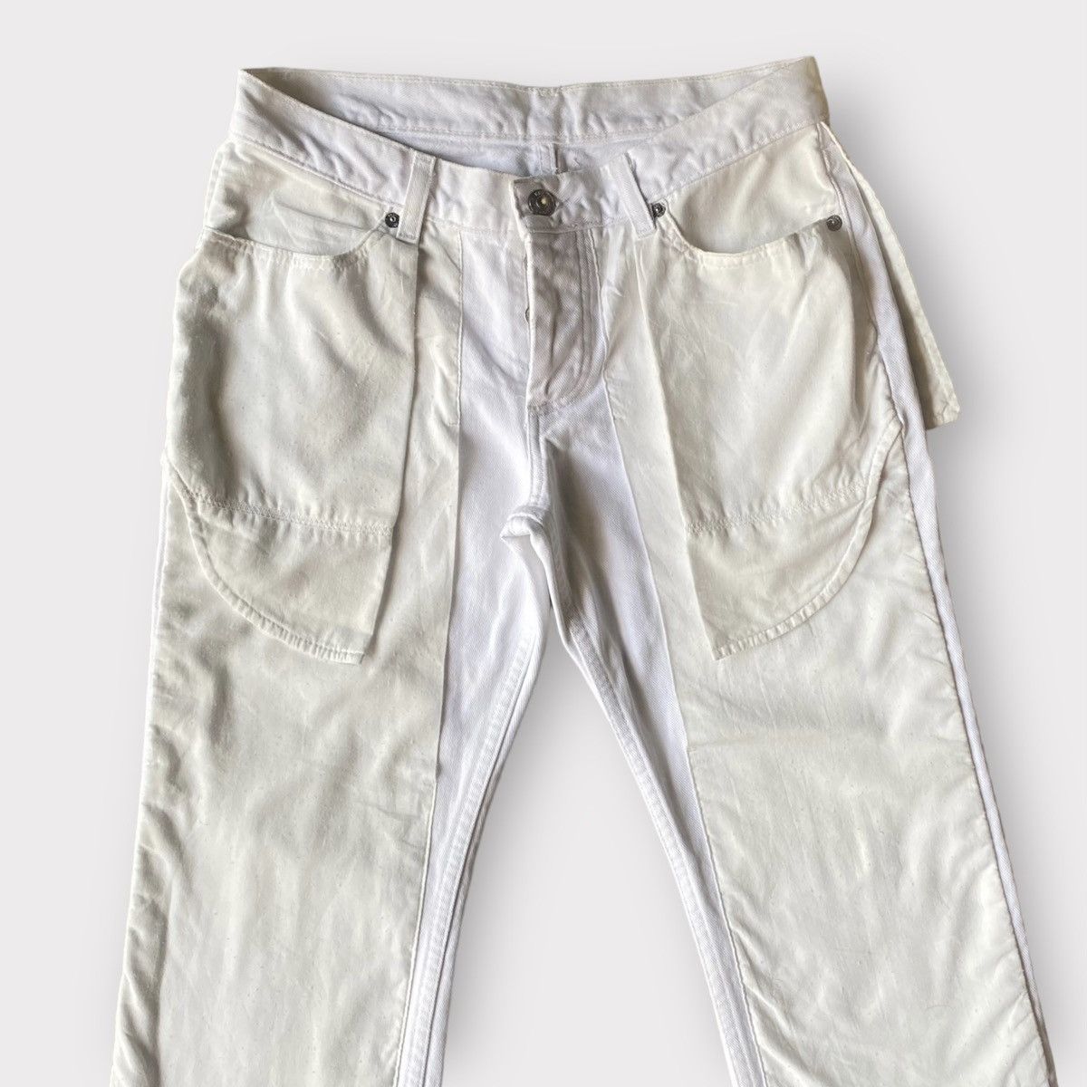 Helmut Lang SS03 Archive Inside Out Denim Bootcut Size US 29 - 1 Thumbnail