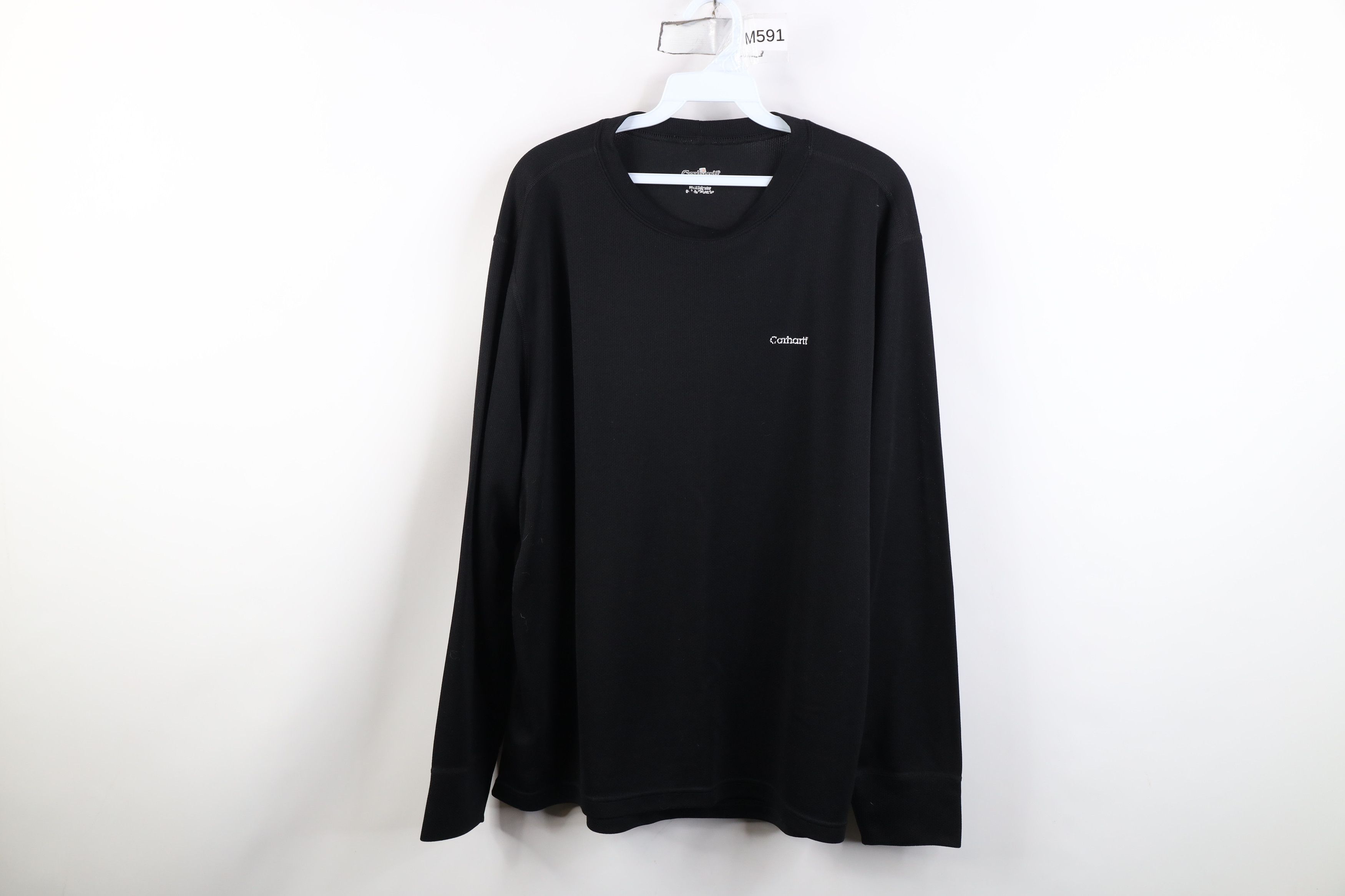 Carhartt Vintage Y2K Carhartt Thermal Knit Long Sleeve T-Shirt Black Size US XXL / EU 58 / 5 - 1 Thumbnail