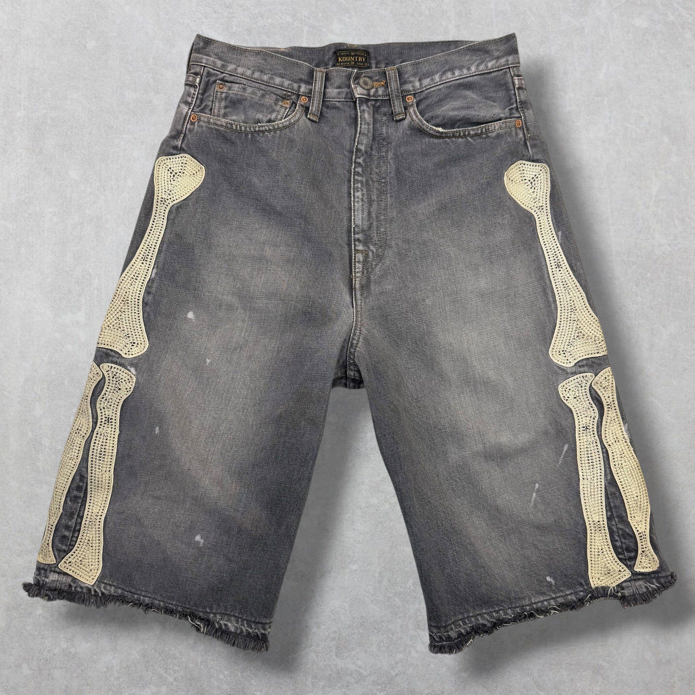 Kapital Kapital Bone Denim Shorts 30 Size US 30 / EU 46 - 1 Thumbnail