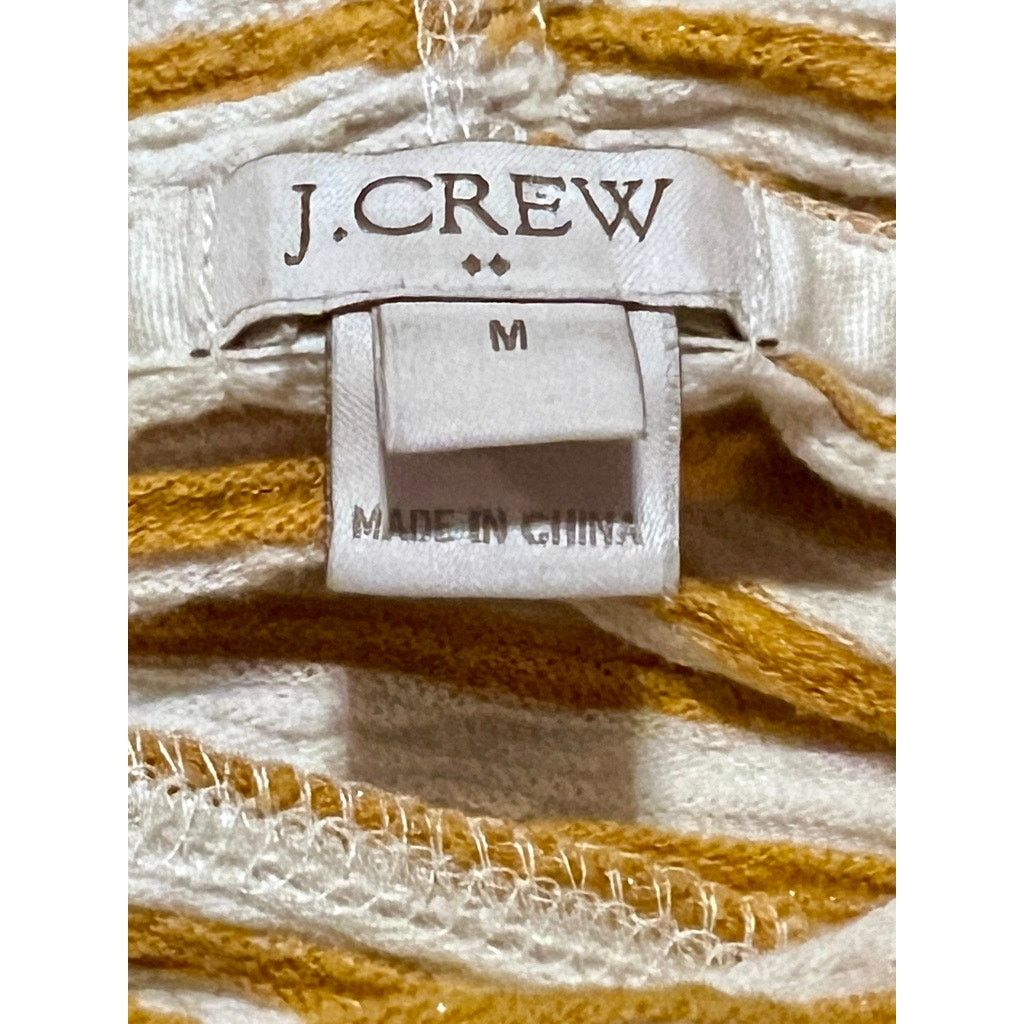 J.Crew Women's M J Crew Cowl Neck Long Sleeve Mustard Yellow Stripe Size M / US 6-8 / IT 42-44 - 6 Thumbnail