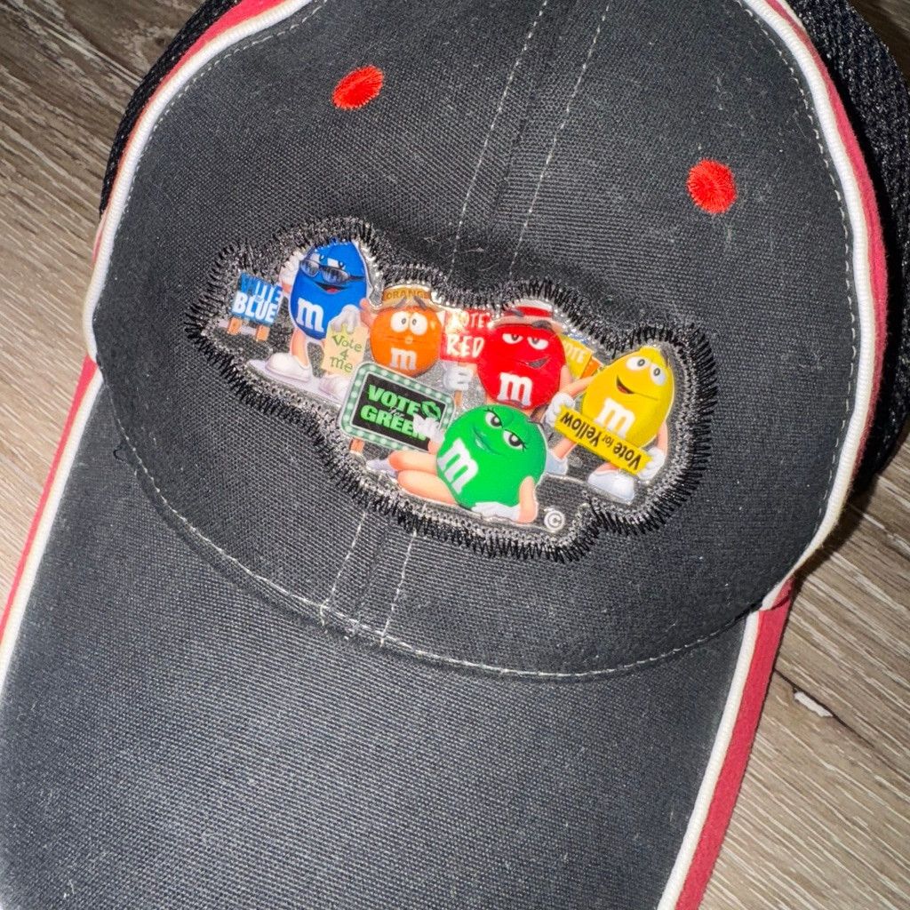 The Unbranded Brand Vintage M&M's Trucker Hat One Size Black Red Size ONE SIZE - 2 Thumbnail