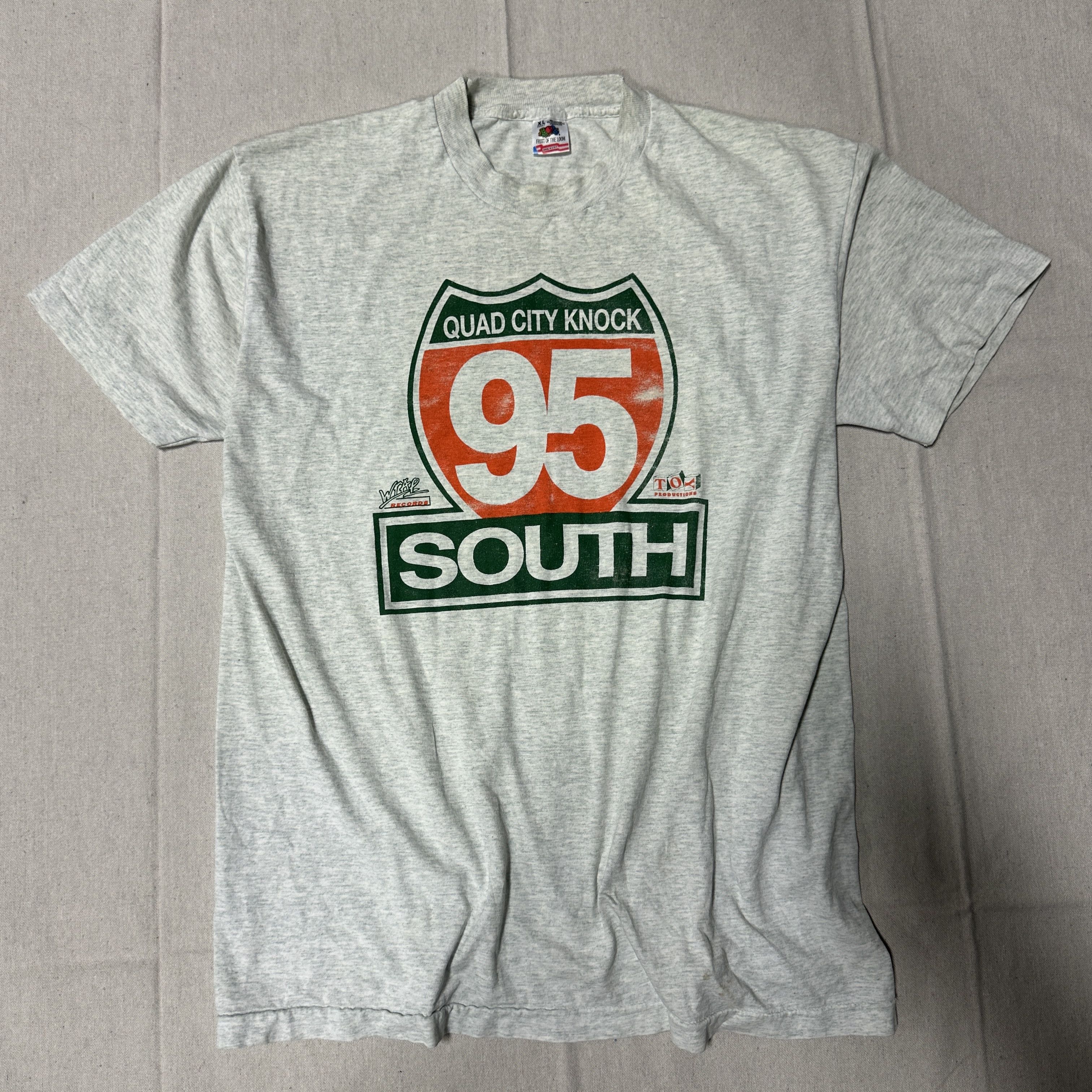Fruit Of The Loom Vintage Quad City Knock 95 South Graphic T-Shirt Size XL Size US XL / EU 56 / 4 - 1 Thumbnail